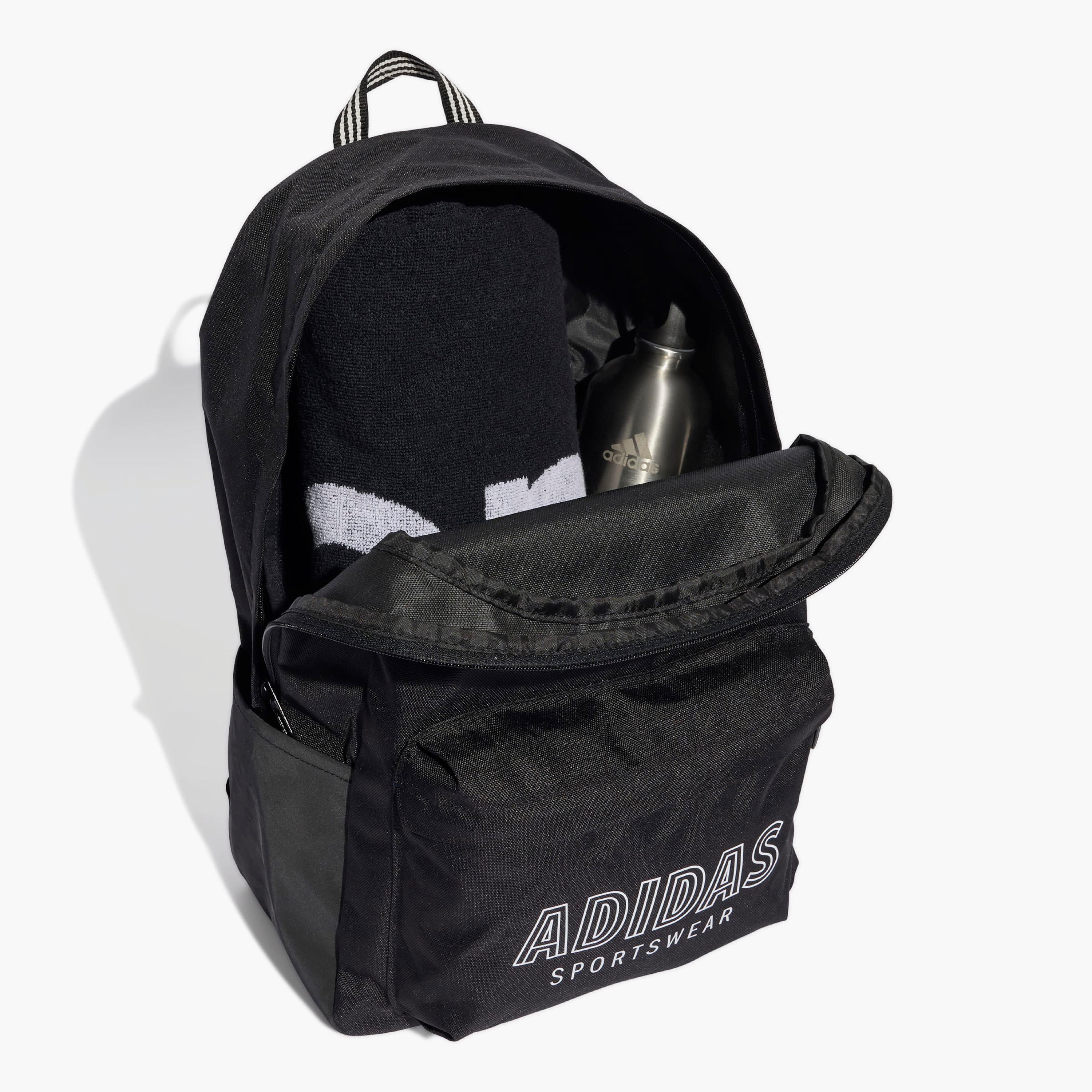 adidas Logo Print School Backpack with Adjustable Shoulder Straps-boys-accessories-bagsandbackpacks-image-3