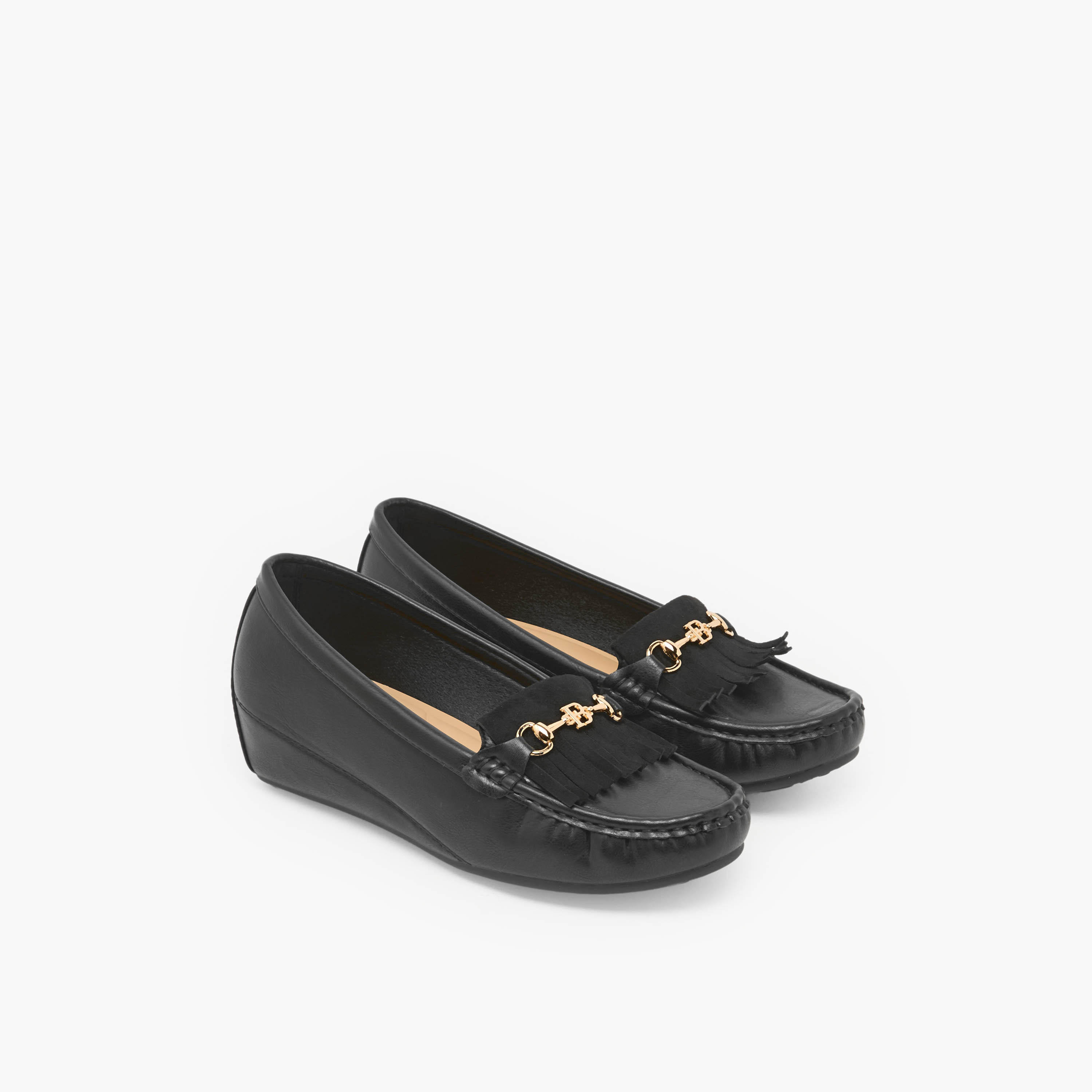 Flora Bella Women Tassel Detail Wedge Loafers-women-shoes-heels-image-1