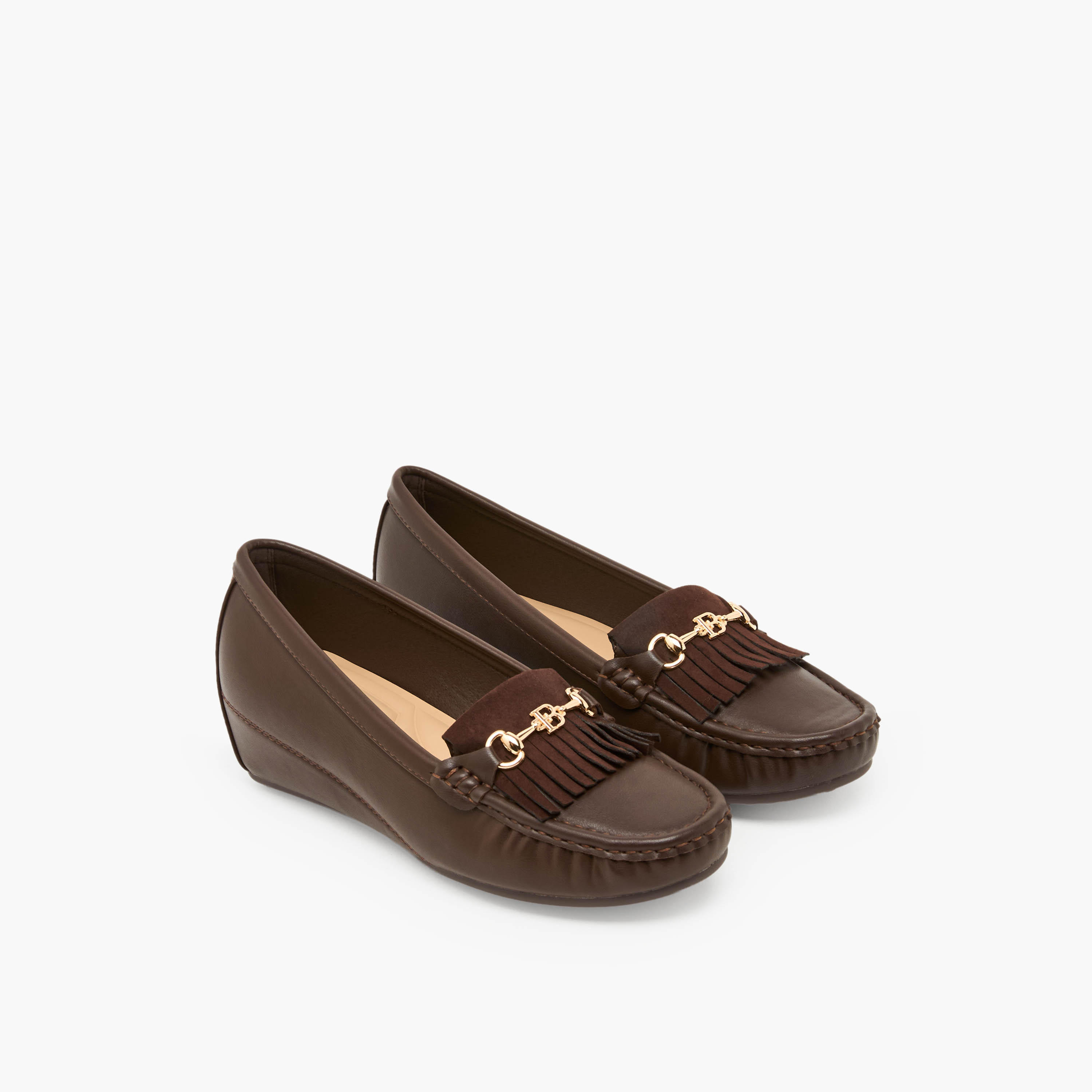 Flora Bella Women Tassel Detail Wedge Loafers-women-shoes-heels-image-1