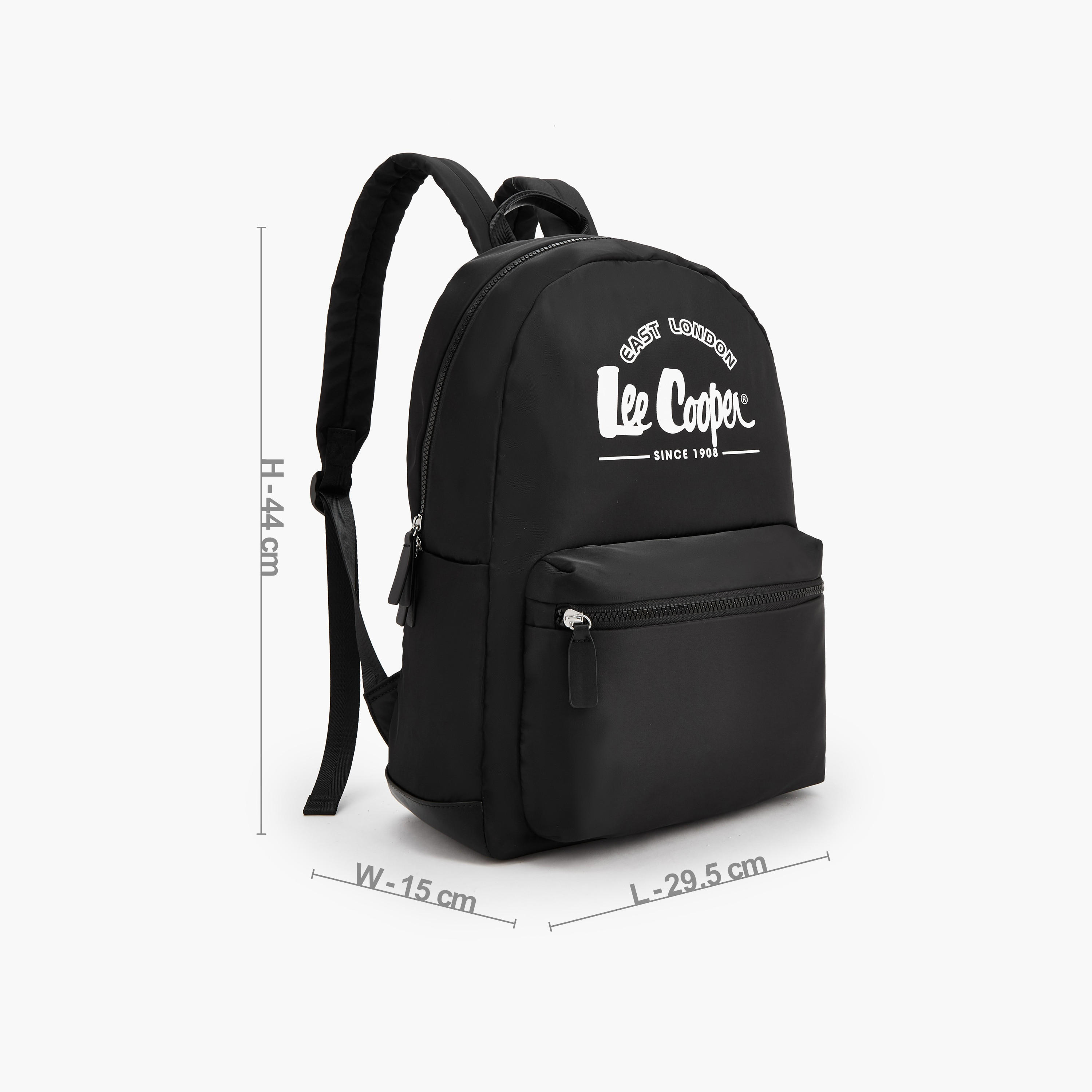 Lee Cooper Logo Print Backpack with Front Pocket-women-bagsandwallets-backpacks-image-5
