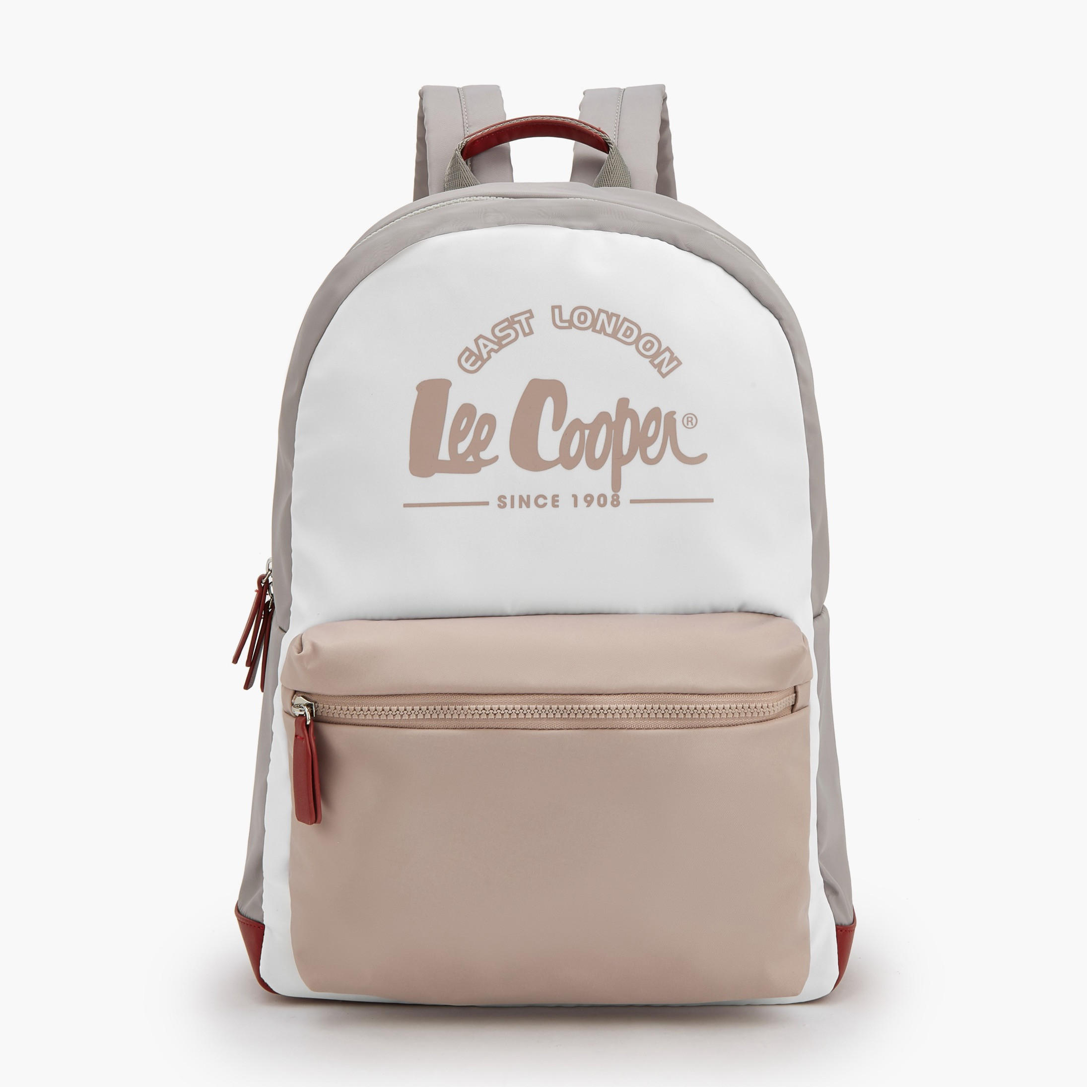 شنطة ظهر بطبعات شعار وجيب أمامي من لي كوبر-women-bagsandwallets-backpacks-image-1