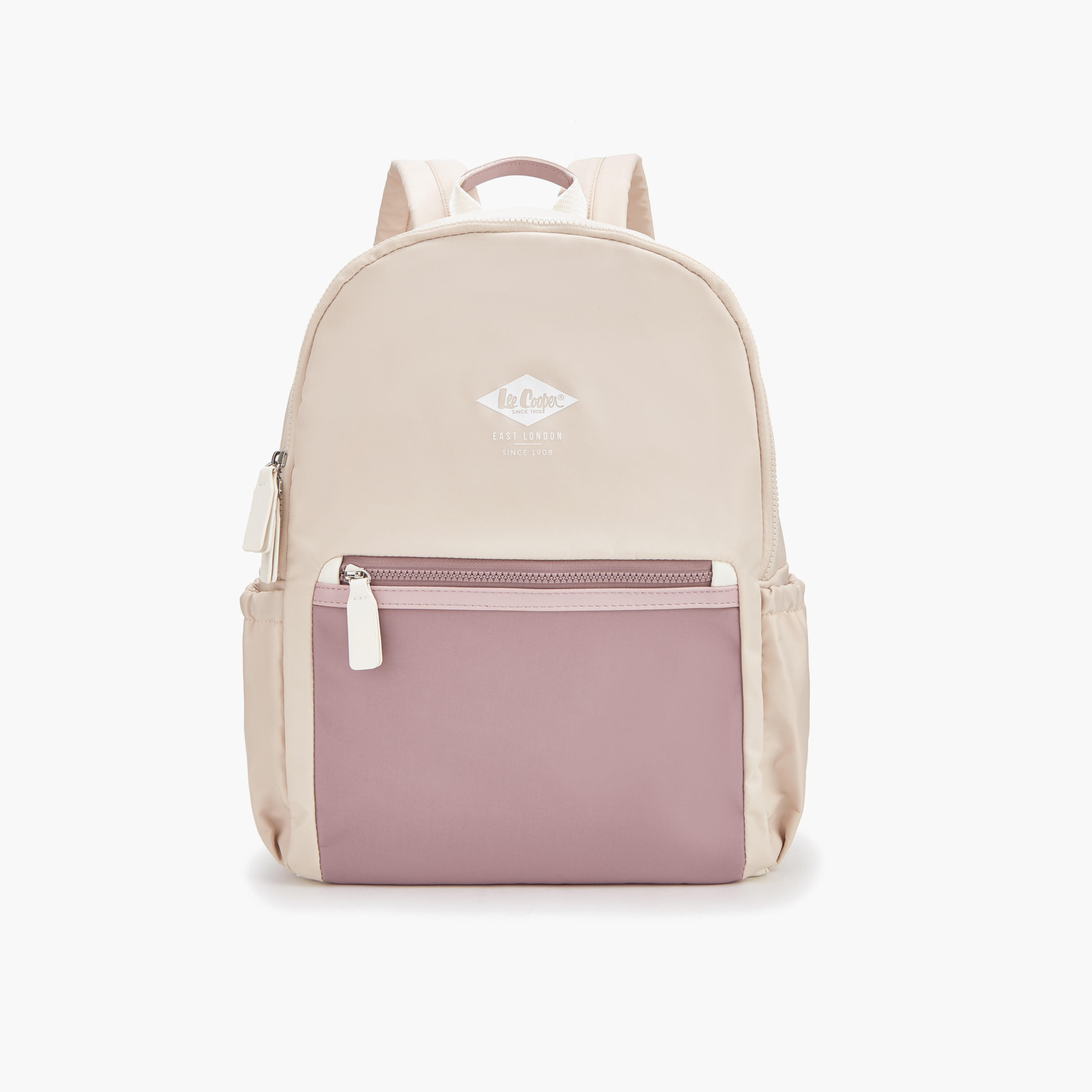 Lee Cooper Logo Print Backpack with Padded Shoulder Straps-school-bagsandbackpacks-backpacks-image-1
