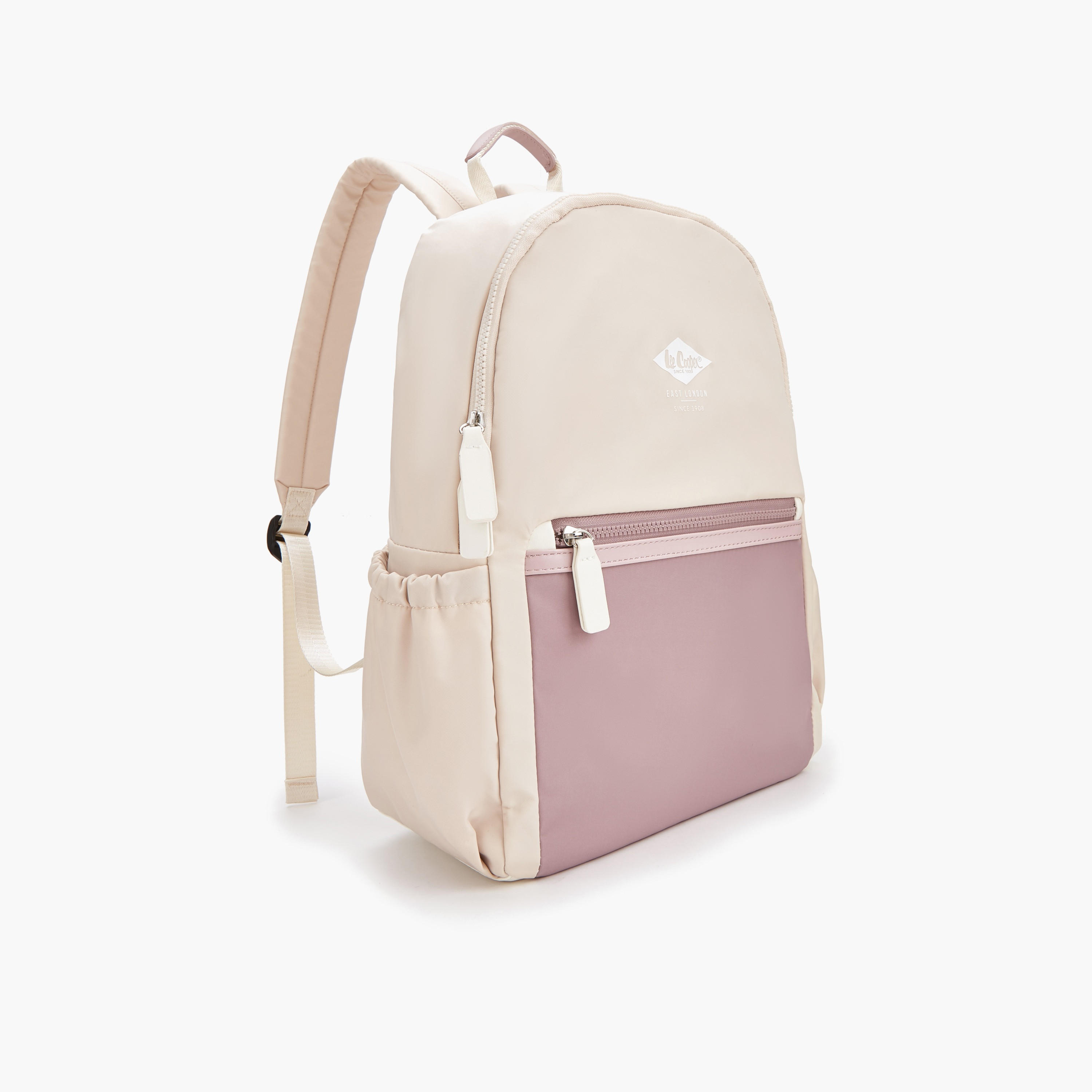 Lee Cooper Logo Print Backpack with Padded Shoulder Straps-school-bagsandbackpacks-backpacks-image-3