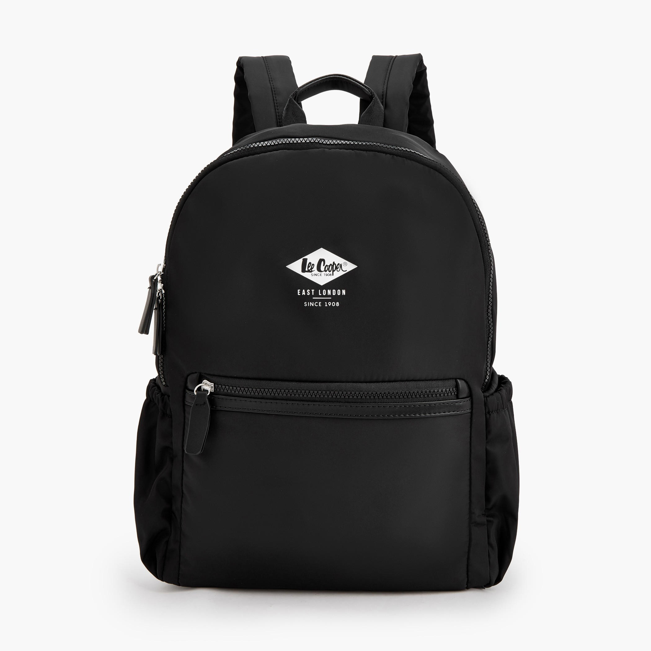 Lee Cooper Logo Print Backpack with Padded Shoulder Straps-school-bagsandbackpacks-backpacks-image-1