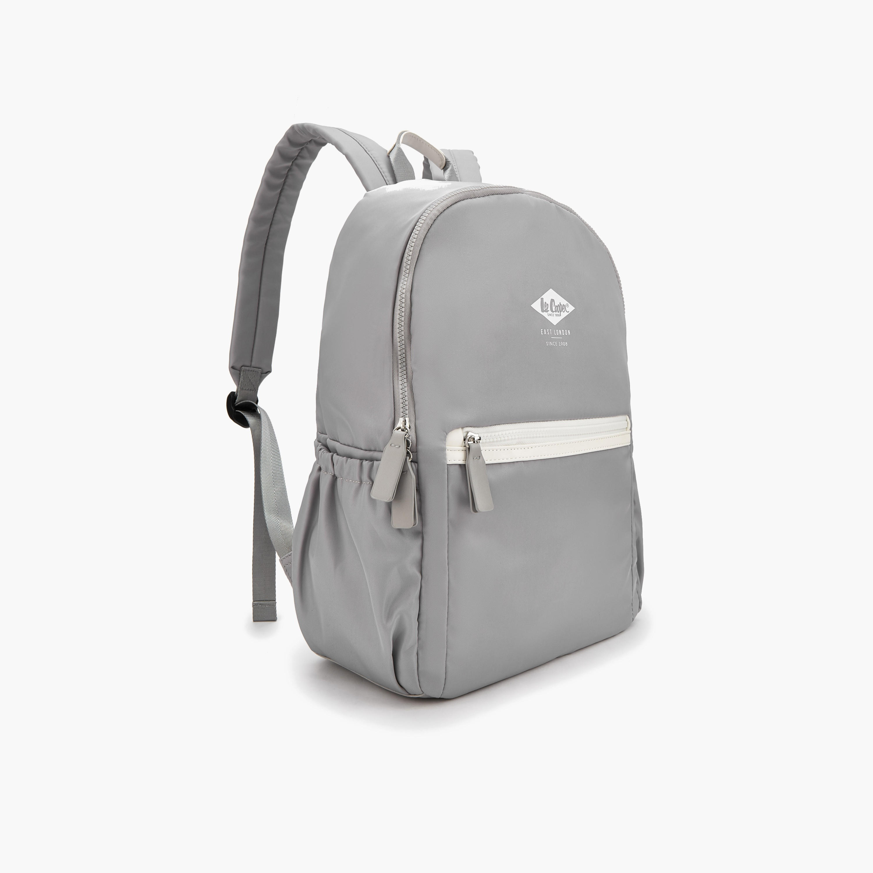 Lee Cooper Logo Print Backpack with Padded Shoulder Straps-school-bagsandbackpacks-backpacks-image-3
