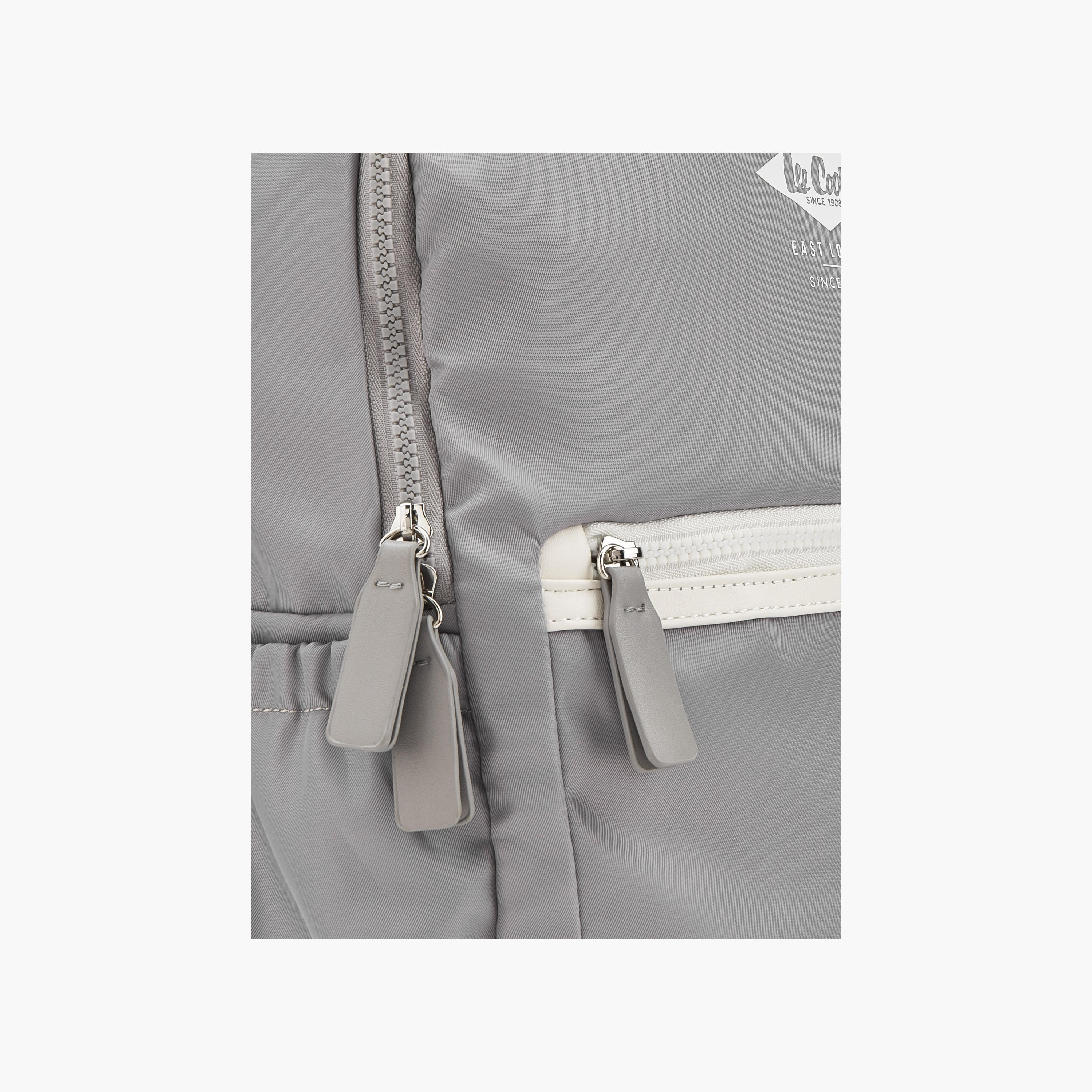 Lee Cooper Logo Print Backpack with Padded Shoulder Straps-school-bagsandbackpacks-backpacks-image-4