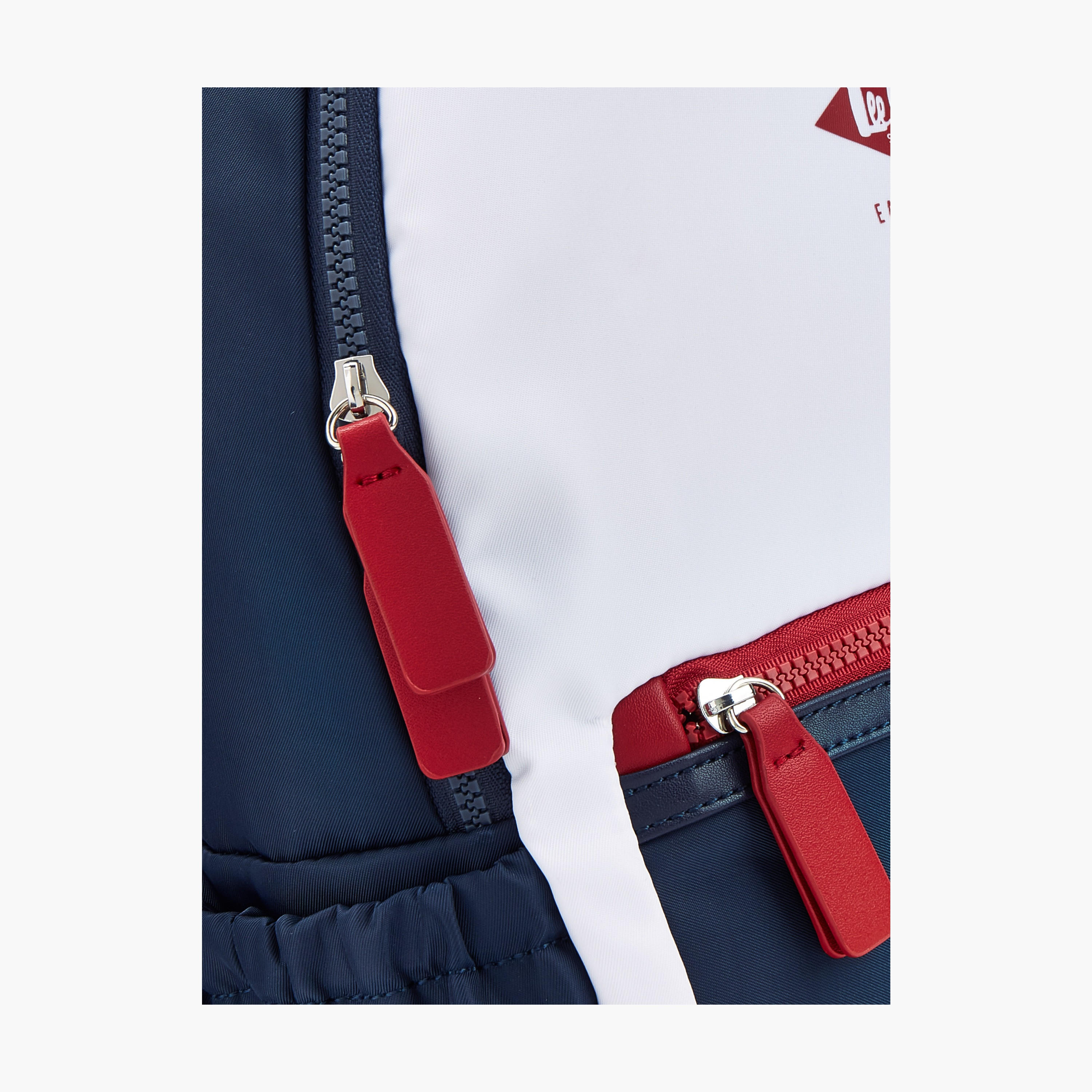 Lee Cooper Logo Print Backpack with Padded Shoulder Straps-school-bagsandbackpacks-backpacks-image-4