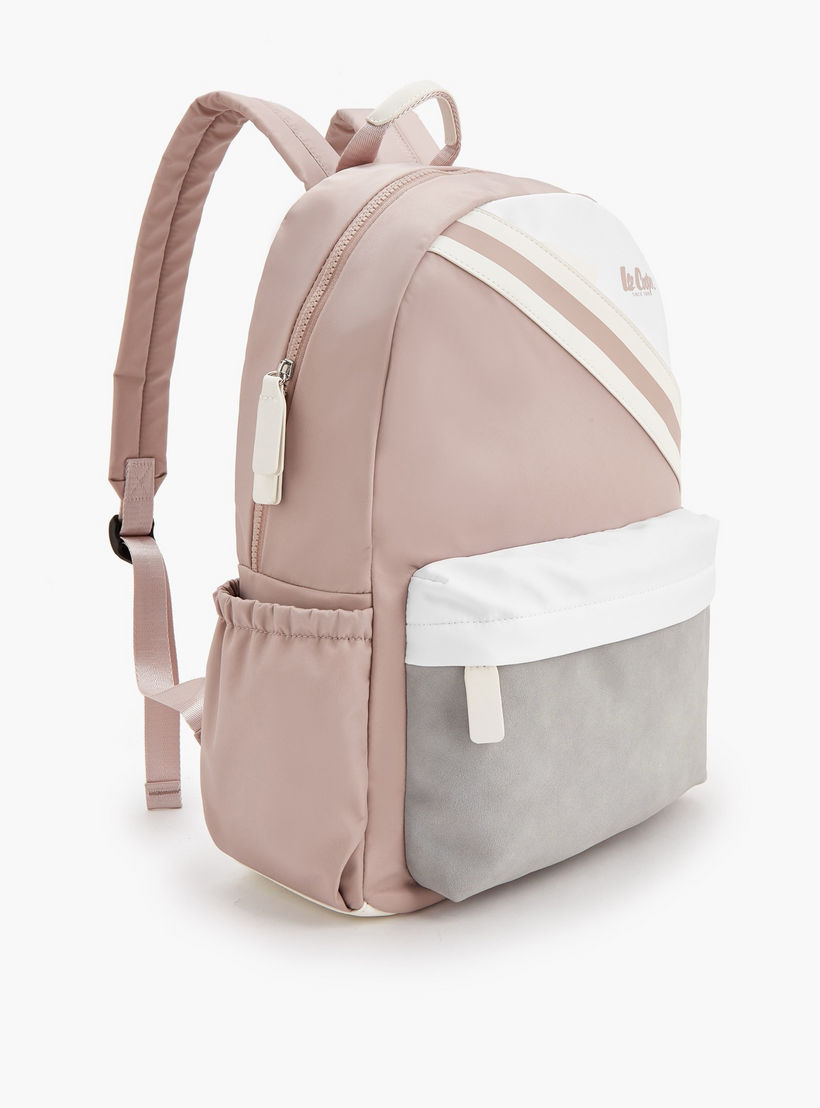Lee Cooper Logo Print Backpack with Adjustable Shoulder Straps-school-bagsandbackpacks-backpacks-image-4