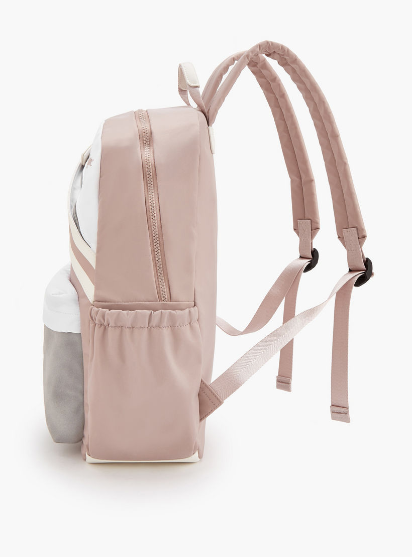 Lee Cooper Logo Print Backpack with Adjustable Shoulder Straps-school-bagsandbackpacks-backpacks-image-5