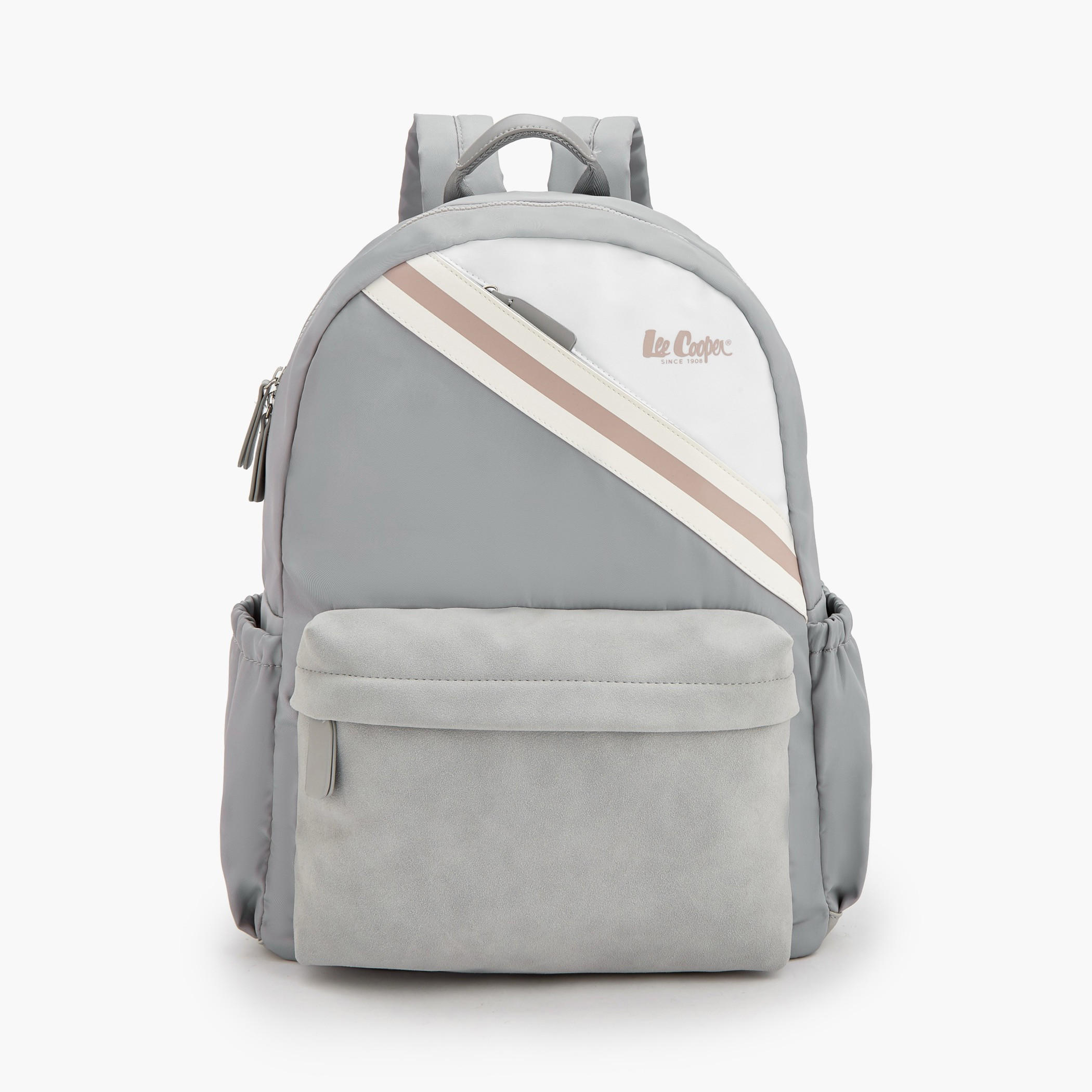 Lee Cooper Logo Print Backpack with Adjustable Shoulder Straps-school-bagsandbackpacks-backpacks-image-1