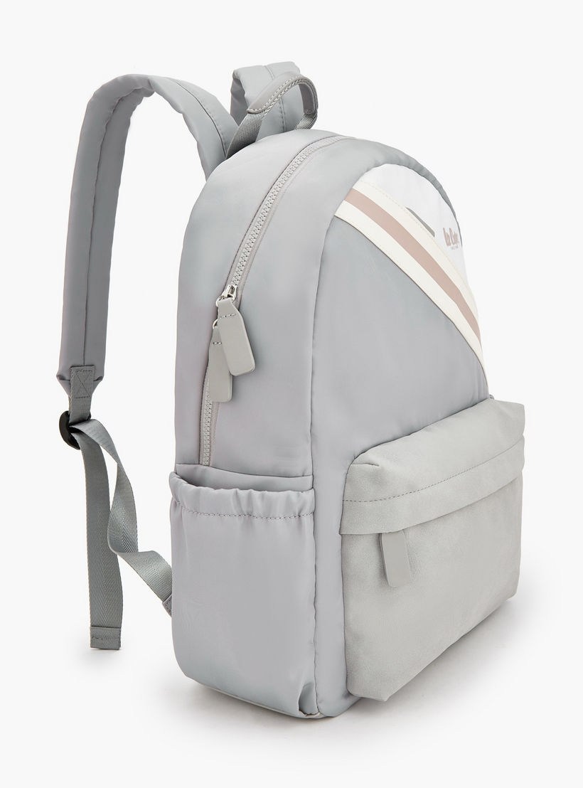 Lee Cooper Logo Print Backpack with Adjustable Shoulder Straps-school-bagsandbackpacks-backpacks-image-4