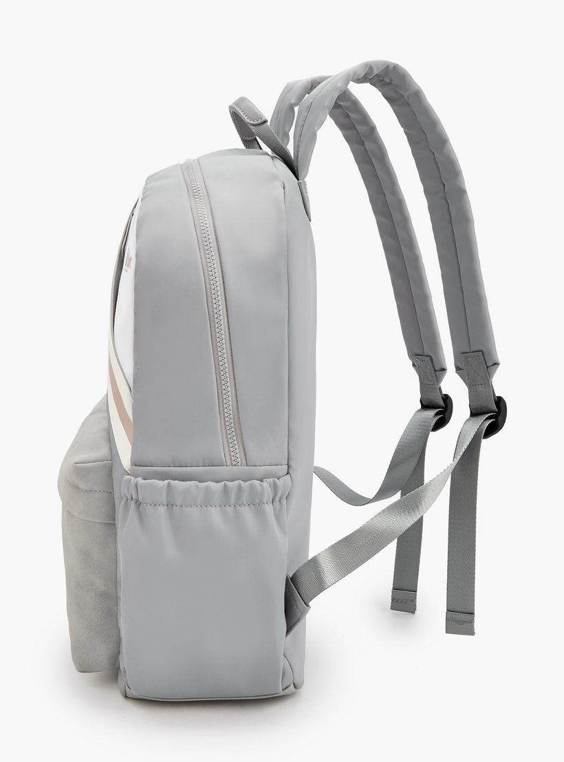 Lee Cooper Logo Print Backpack with Adjustable Shoulder Straps-school-bagsandbackpacks-backpacks-image-5