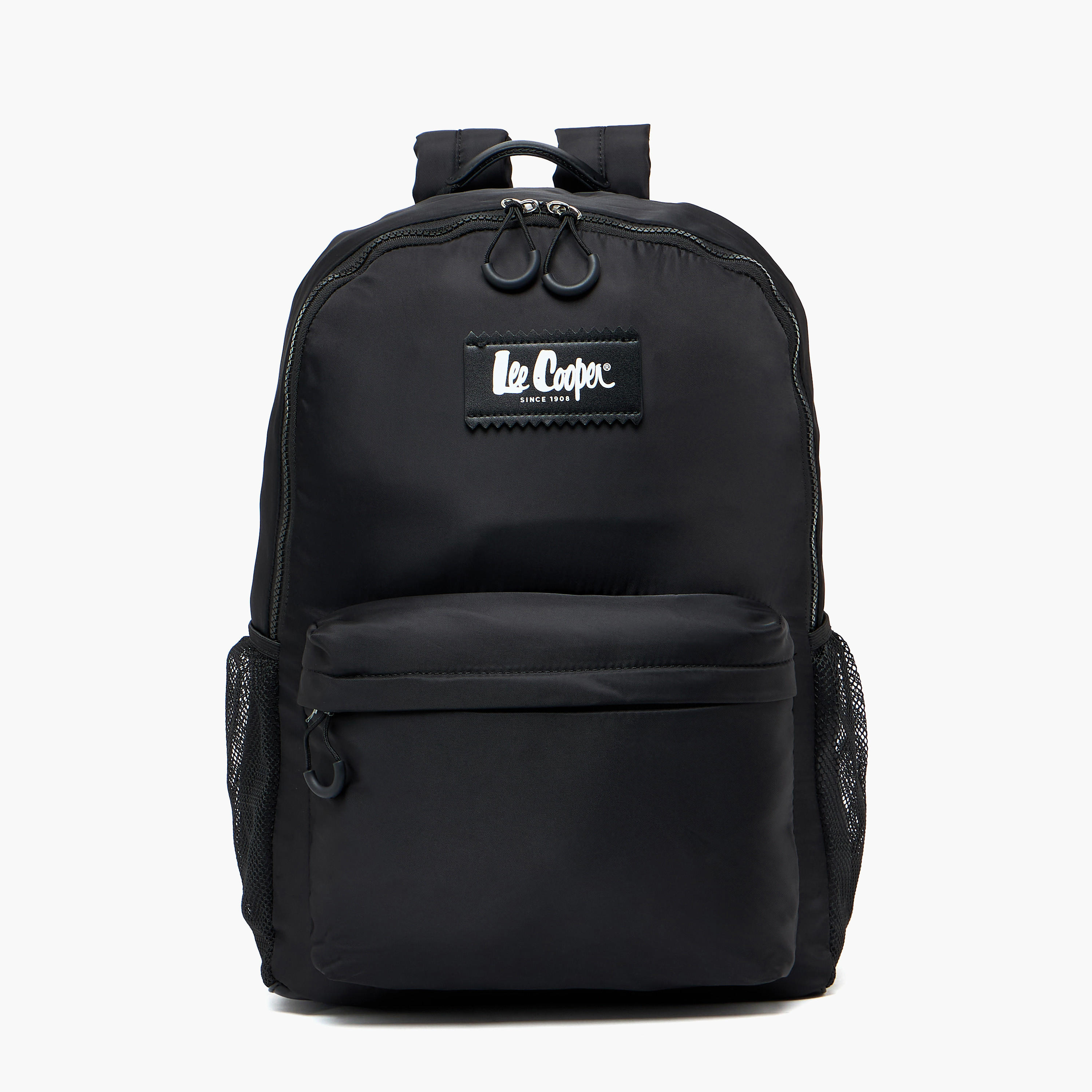 شنطة ظهر بتزيينات شعار وحمالات كتف مبطنة من لي كوبر-women-bagsandwallets-backpacks-image-1