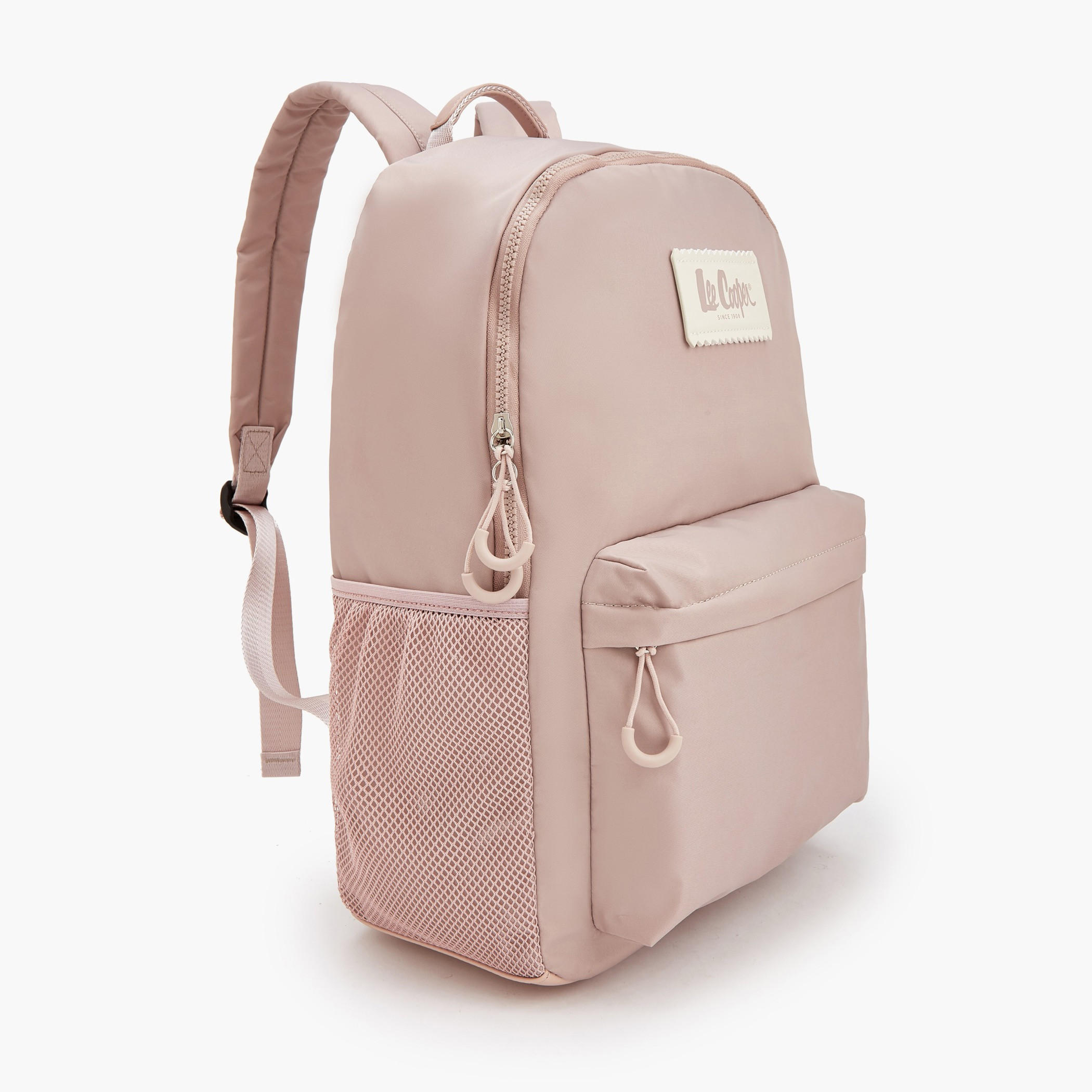 شنطة ظهر بأحزمة كتف مبطنة وزخرفة الشعار من لي كوبر-women-bagsandwallets-backpacks-image-4