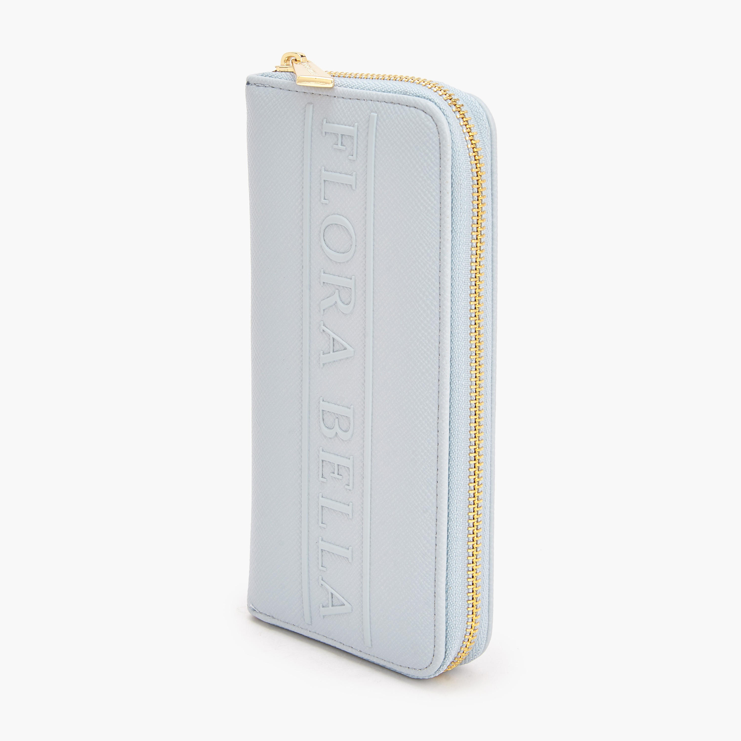 Flora Bella Logo Textured Zip Around Wallet-women-bagsandwallets-wallets-image-5