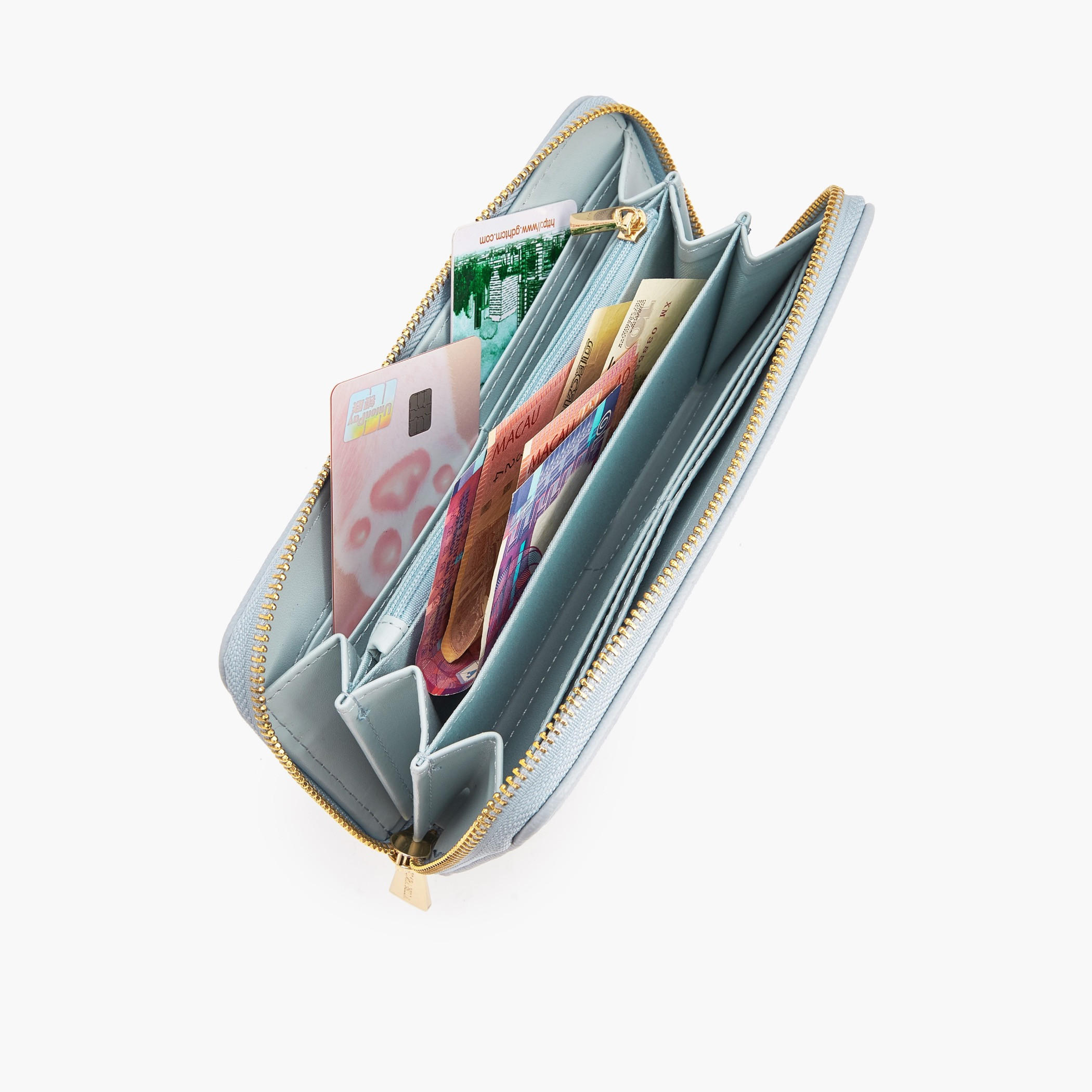 Flora Bella Logo Textured Zip Around Wallet-women-bagsandwallets-wallets-image-6