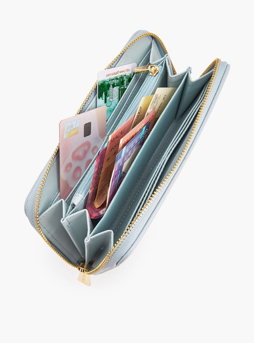 Flora Bella Logo Textured Zip Around Wallet-women-bagsandwallets-wallets-image-6