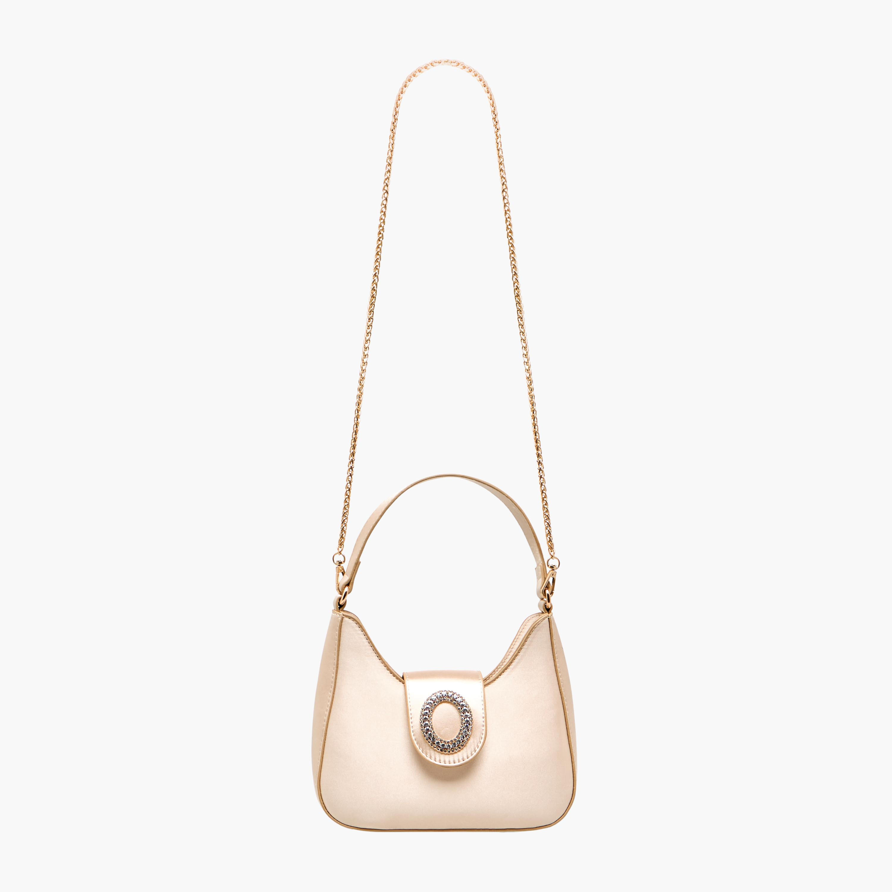 Flora Bella Textured Shoulder Bag with Embellished Button Closure-women-bagsandwallets-handbags-image-4