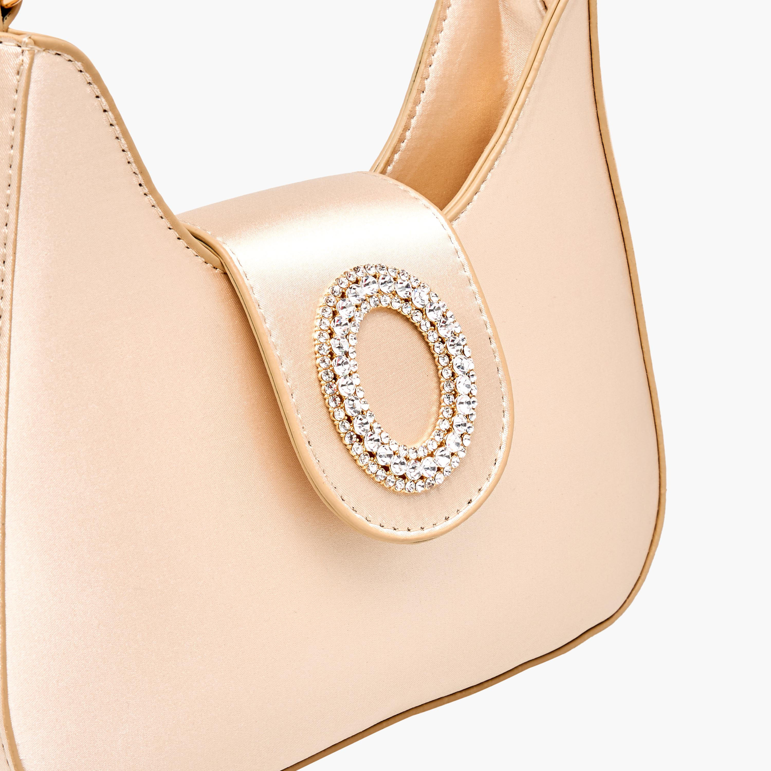 Flora Bella Textured Shoulder Bag with Embellished Button Closure-women-bagsandwallets-handbags-image-6