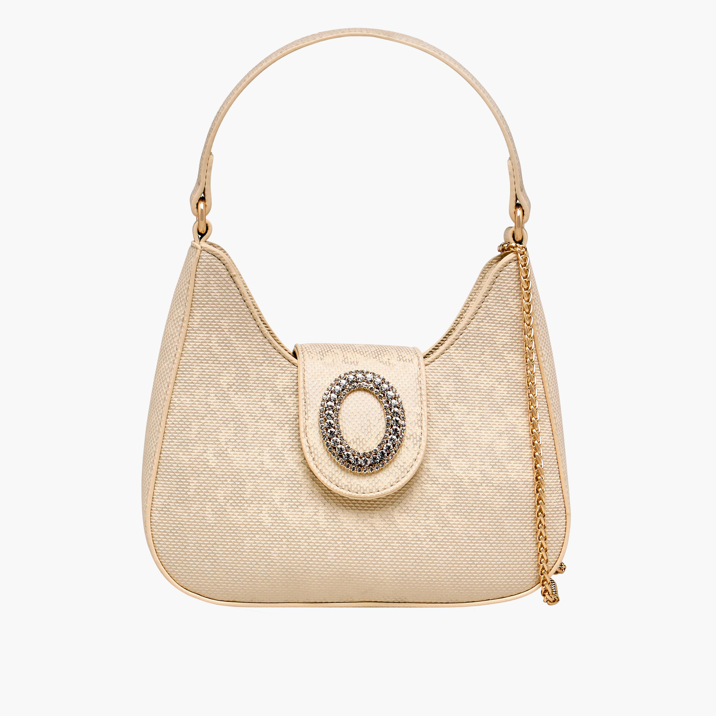 شنطة كتف بارزة الملمس بزر إغلاق مزين من فلورا بيلا-women-bagsandwallets-handbags-image-1