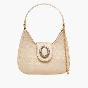 شنطة كتف بارزة الملمس بزر إغلاق مزين من فلورا بيلا-women-bagsandwallets-handbags-image-1