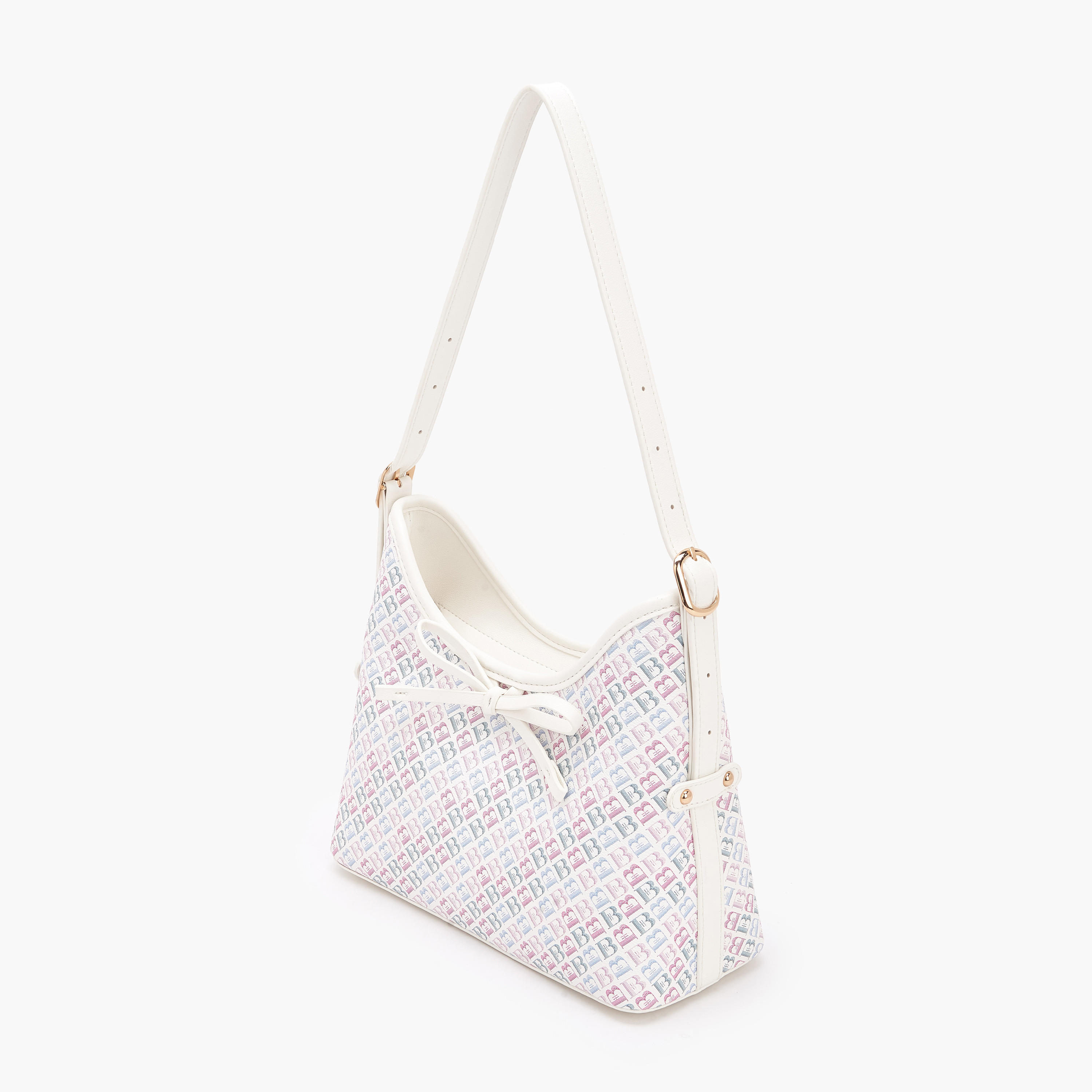 Flora Bella Monogram Print Shoulder Bag with Adjustable Strap-women-bagsandwallets-handbags-image-6