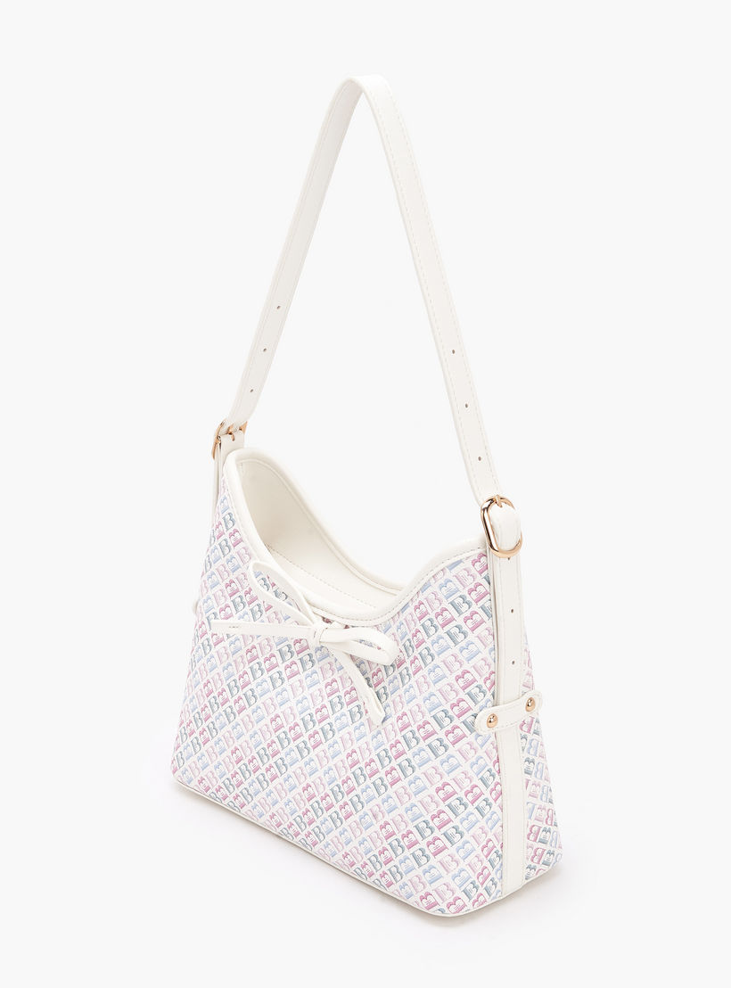Flora Bella Monogram Print Shoulder Bag with Adjustable Strap-women-bagsandwallets-handbags-image-6