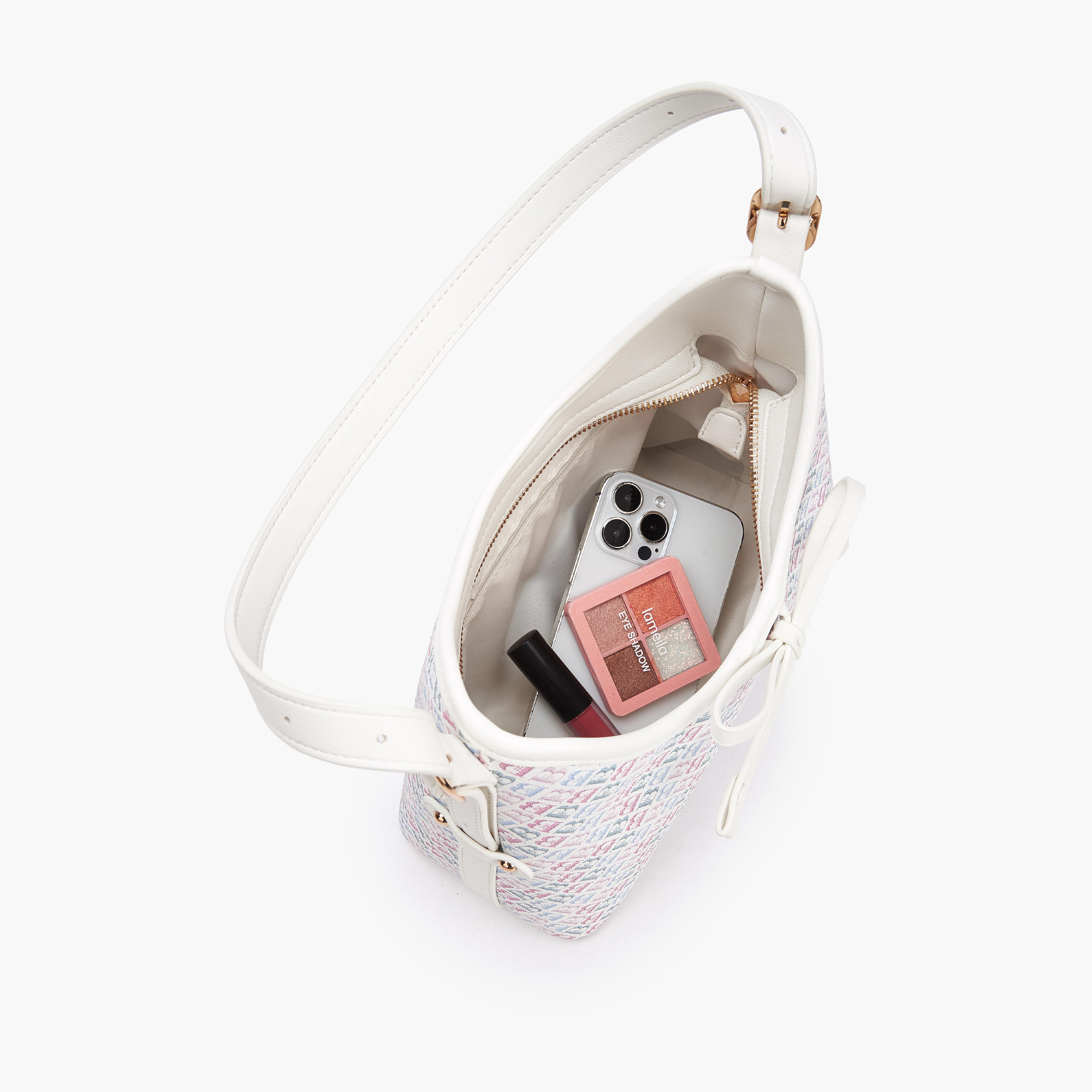 Flora Bella Monogram Print Shoulder Bag with Adjustable Strap-women-bagsandwallets-handbags-image-8