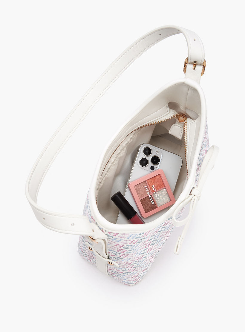 Flora Bella Monogram Print Shoulder Bag with Adjustable Strap-women-bagsandwallets-handbags-image-8