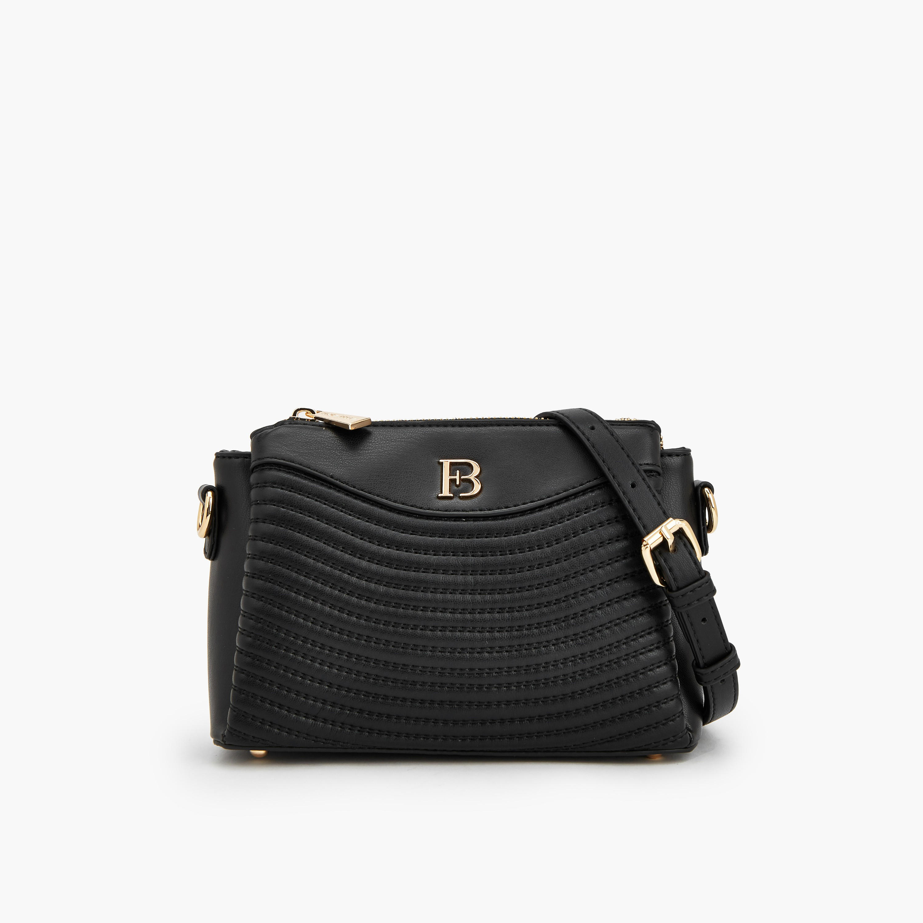 Flora Bella Quilted Crossbody Bag with Zip Closure-women-bagsandwallets-handbags-image-1