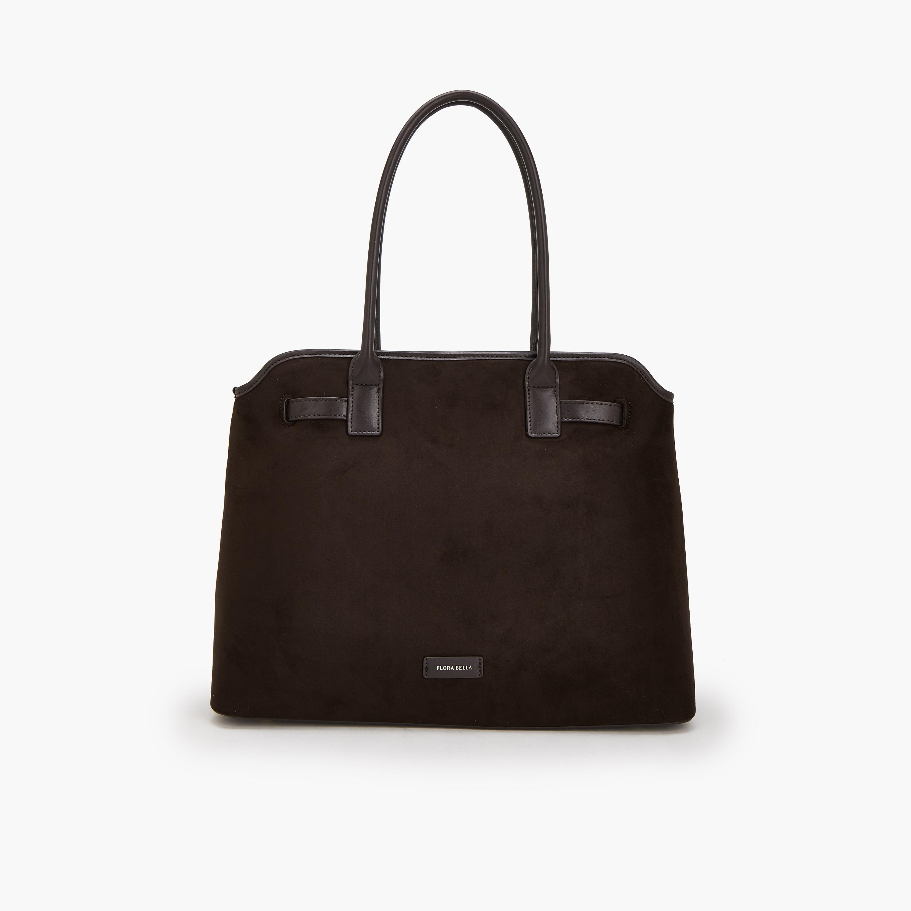 Flora Bella by Shoexpress Solid Tote Bag with Zip Closure-women-bagsandwallets-handbags-image-2