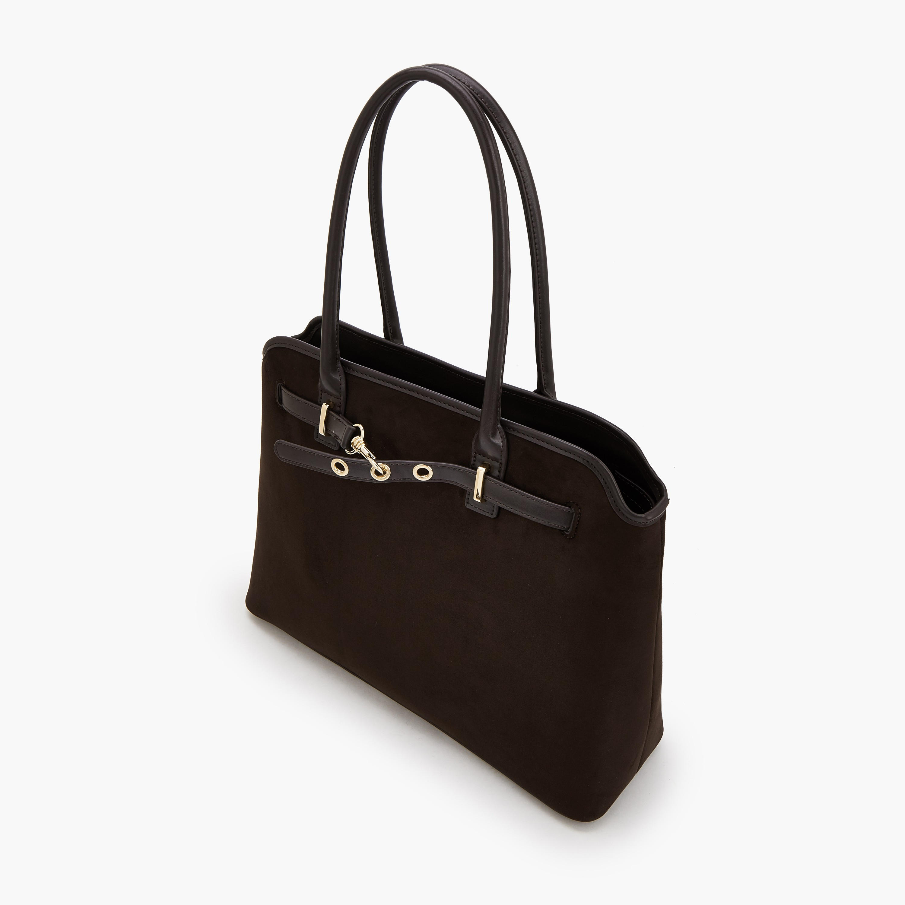 Flora Bella by Shoexpress Solid Tote Bag with Zip Closure-women-bagsandwallets-handbags-image-5