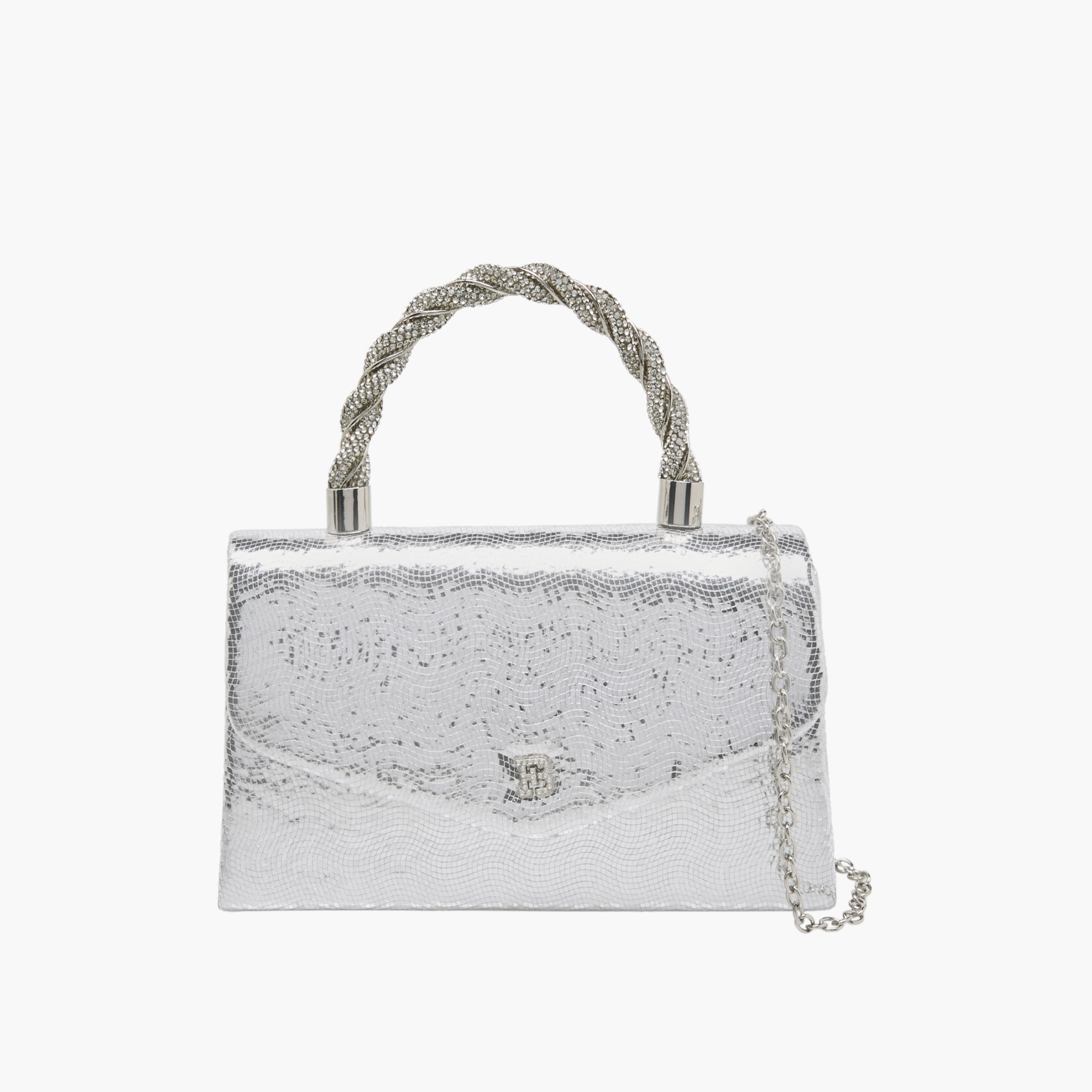 Flora Bella Textured Satchel Bag with Button Closure-women-bagsandwallets-handbags-image-1