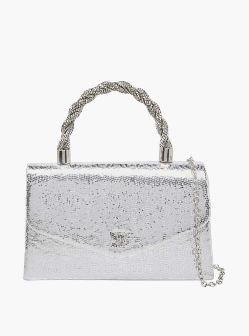 Flora Bella Textured Satchel Bag with Button Closure-women-bagsandwallets-handbags-image-1