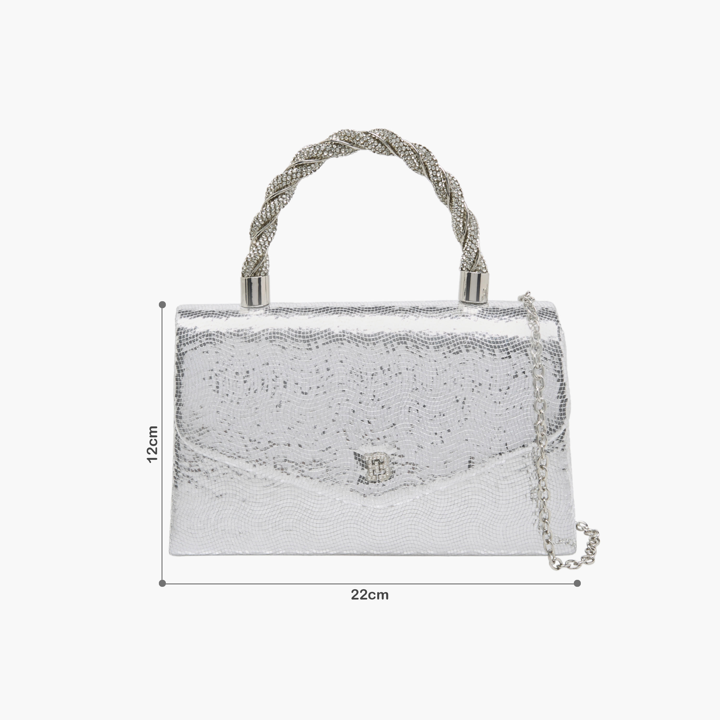 Flora Bella Textured Satchel Bag with Button Closure-women-bagsandwallets-handbags-image-2