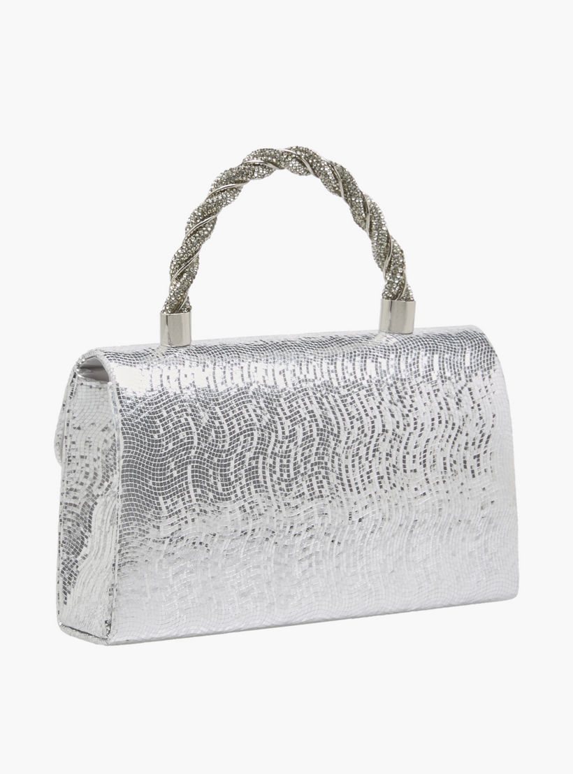 Flora Bella Textured Satchel Bag with Button Closure-women-bagsandwallets-handbags-image-5
