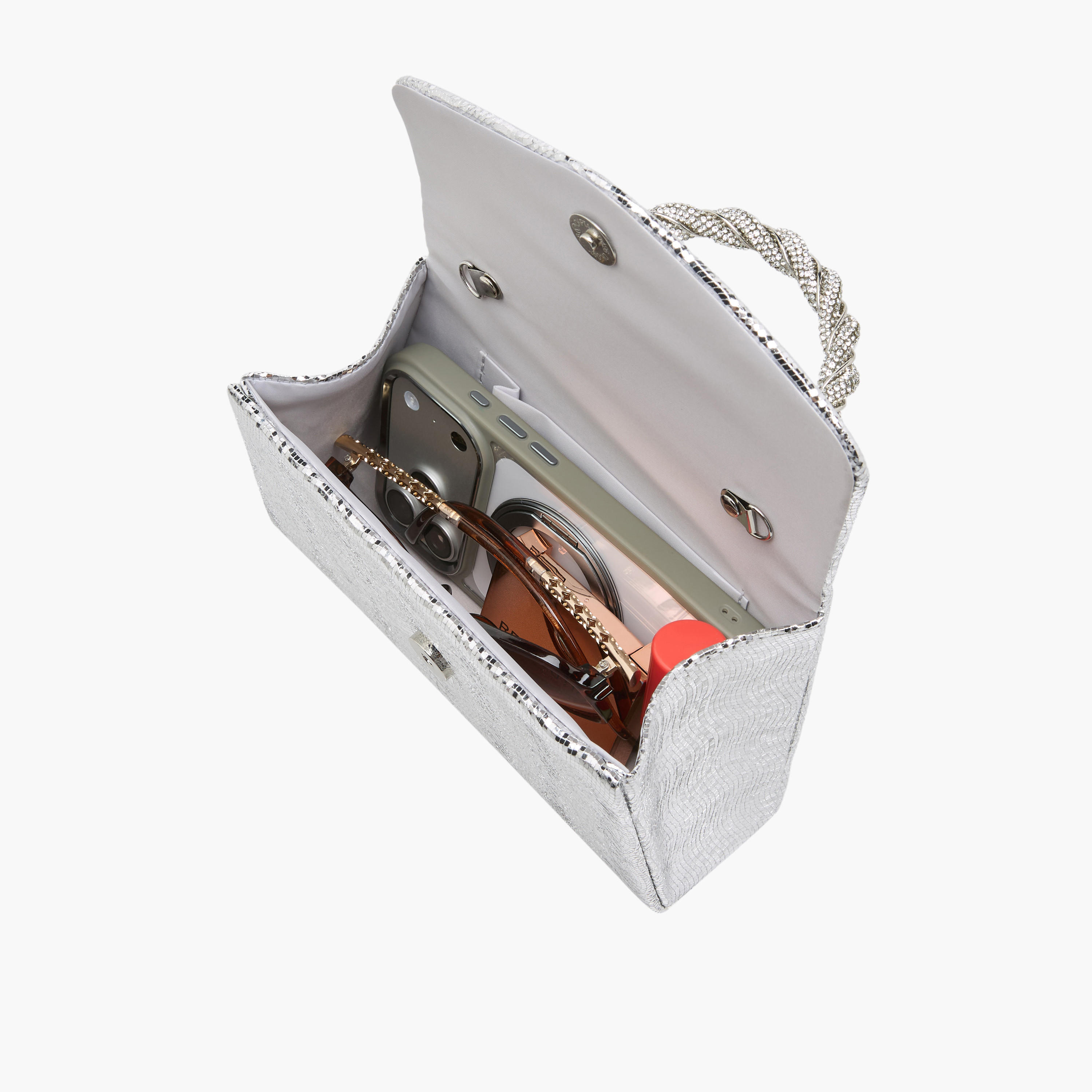 Flora Bella Textured Satchel Bag with Button Closure-women-bagsandwallets-handbags-image-9