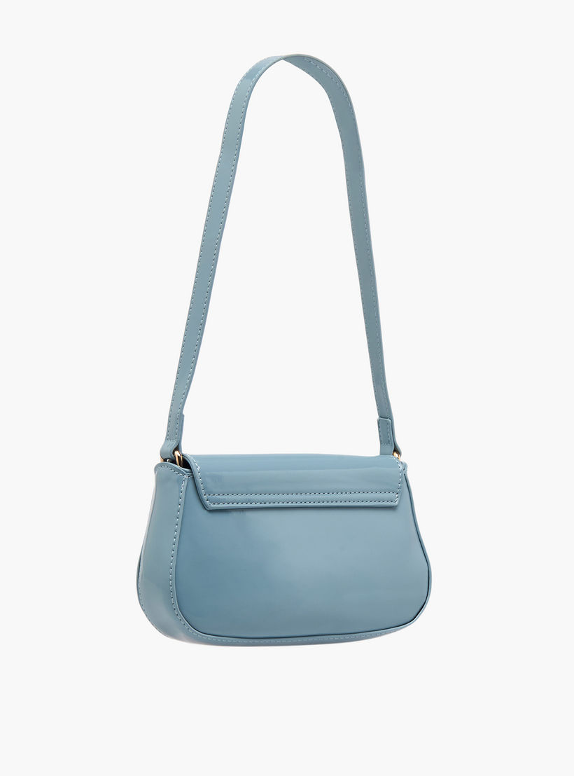 شنطة كتف بطبعات شعار ميتالك وسحاب إغلاق من فلورا بيلا-women-bagsandwallets-handbags-image-3