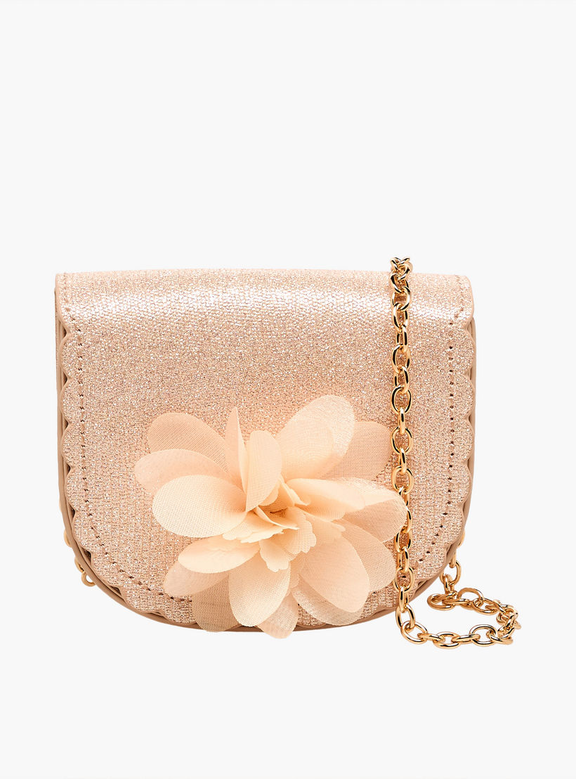 Flora Bella Floral Applique Crossbody Bag with Chain Strap-girls-accessories-bags-image-1