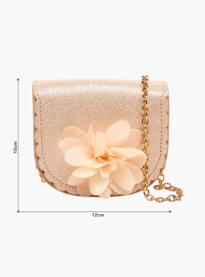 Flora Bella Floral Applique Crossbody Bag with Chain Strap-girls-accessories-bags-image-2