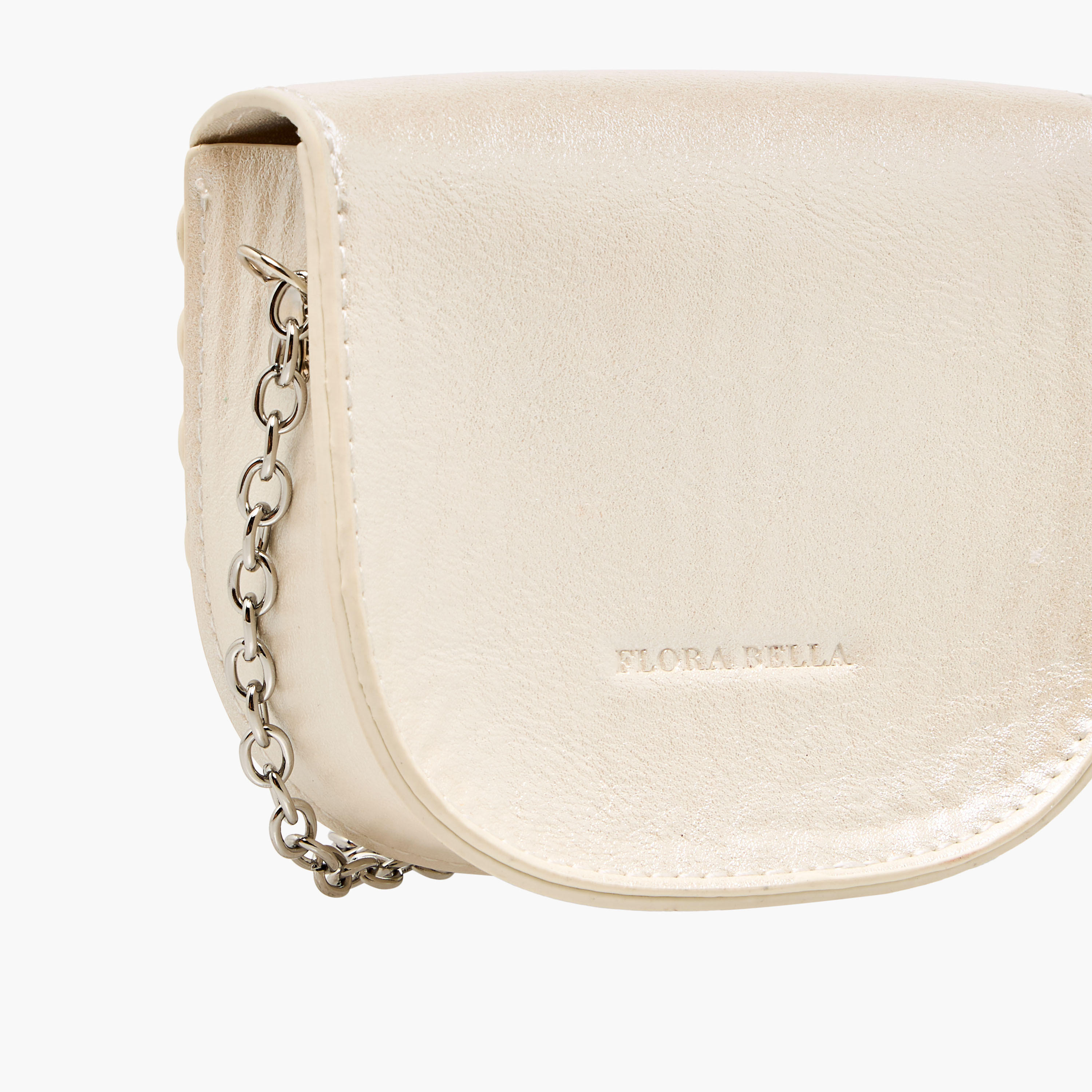 شنطة كروس بودي بحزام سلسلة وزينة زهرة من فلورا بيلا-girls-accessories-bags-image-6