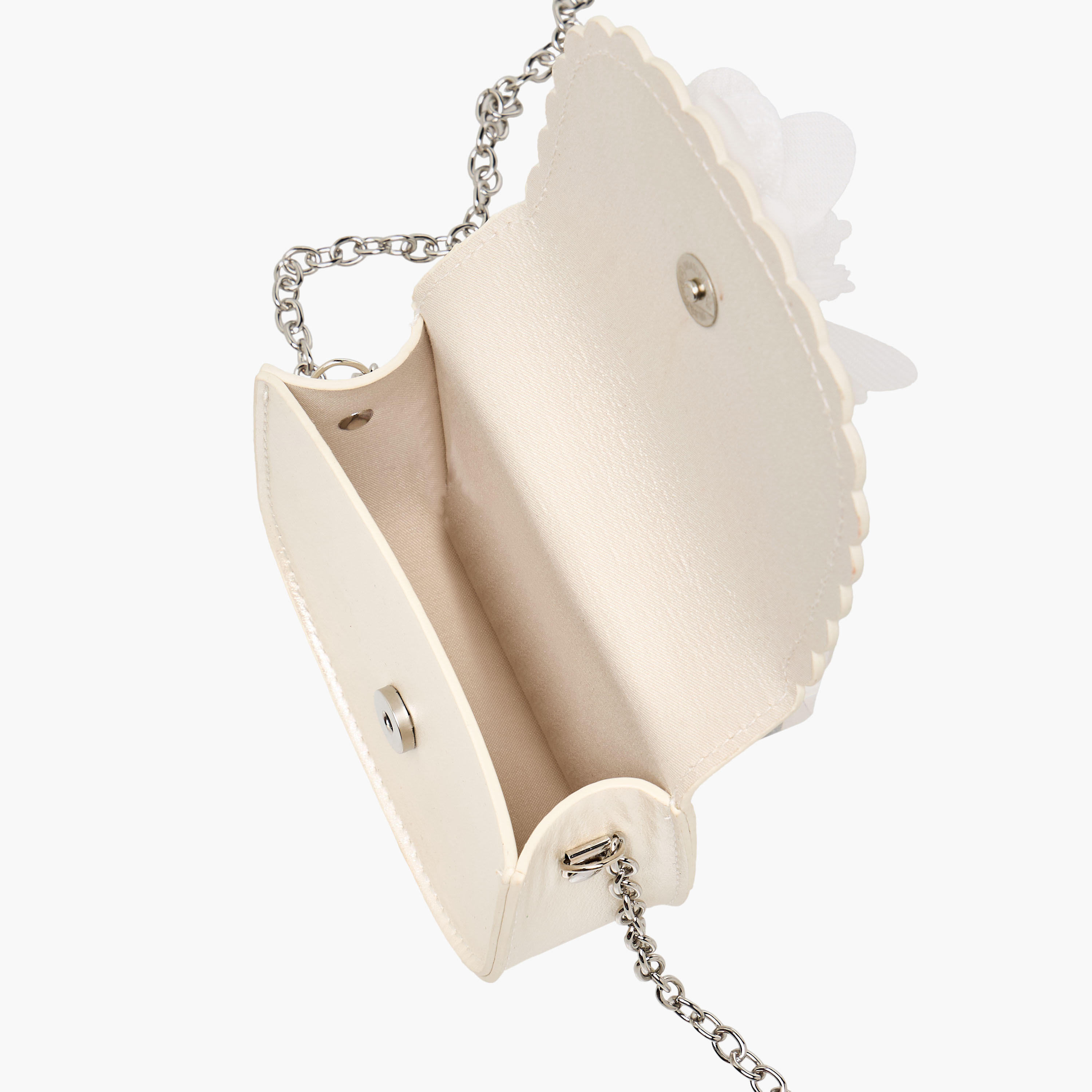 شنطة كروس بودي بحزام سلسلة وزينة زهرة من فلورا بيلا-girls-accessories-bags-image-8
