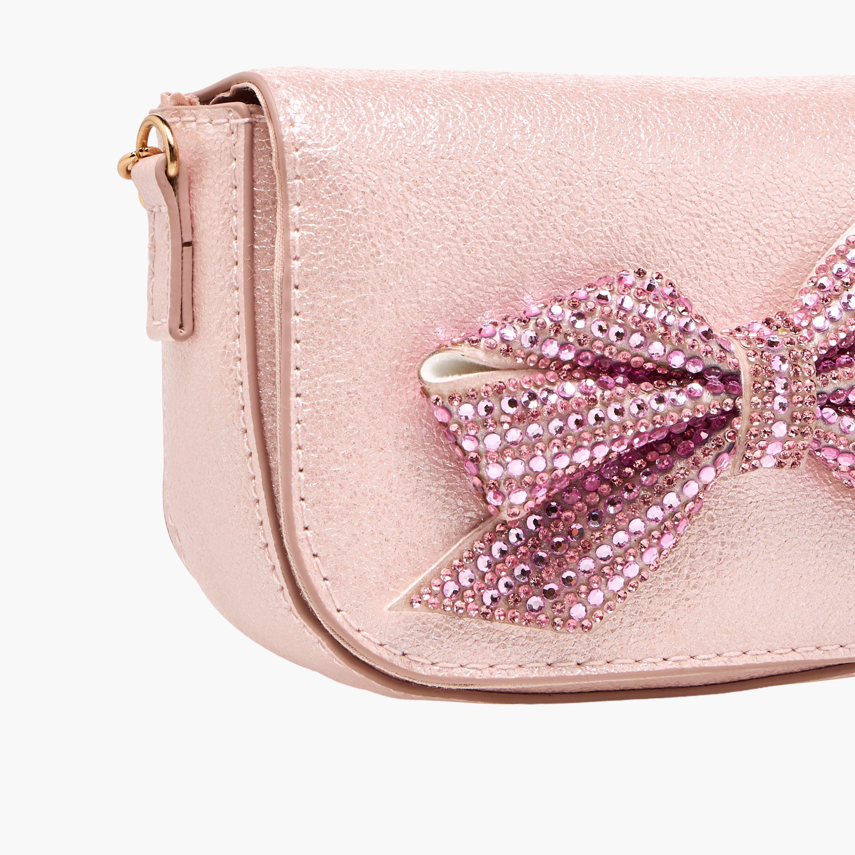 شنطة كروس بودي بحزام سلسلة وزينة فيونكة من فلورا بيلا-girls-accessories-bags-image-5