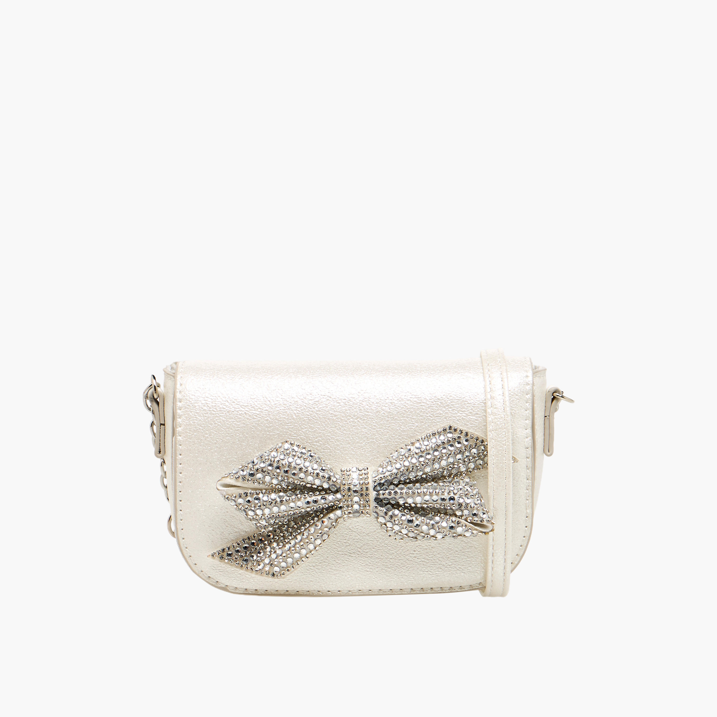 Flora Bella Embellished Bow Crossbody Bag with Chain Strap-girls-accessories-bags-image-1