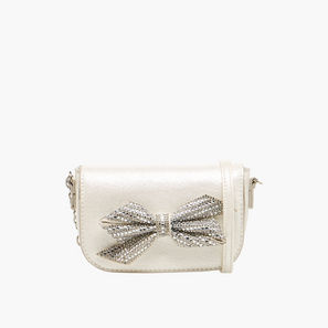 Flora Bella Embellished Bow Crossbody Bag with Chain Strap-girls-accessories-image-1