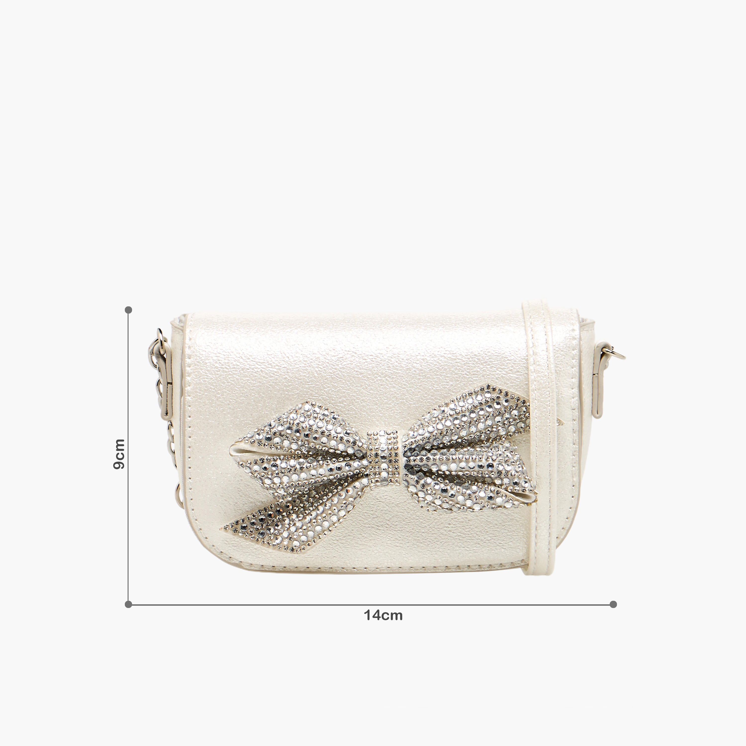 Flora Bella Embellished Bow Crossbody Bag with Chain Strap-girls-accessories-bags-image-2