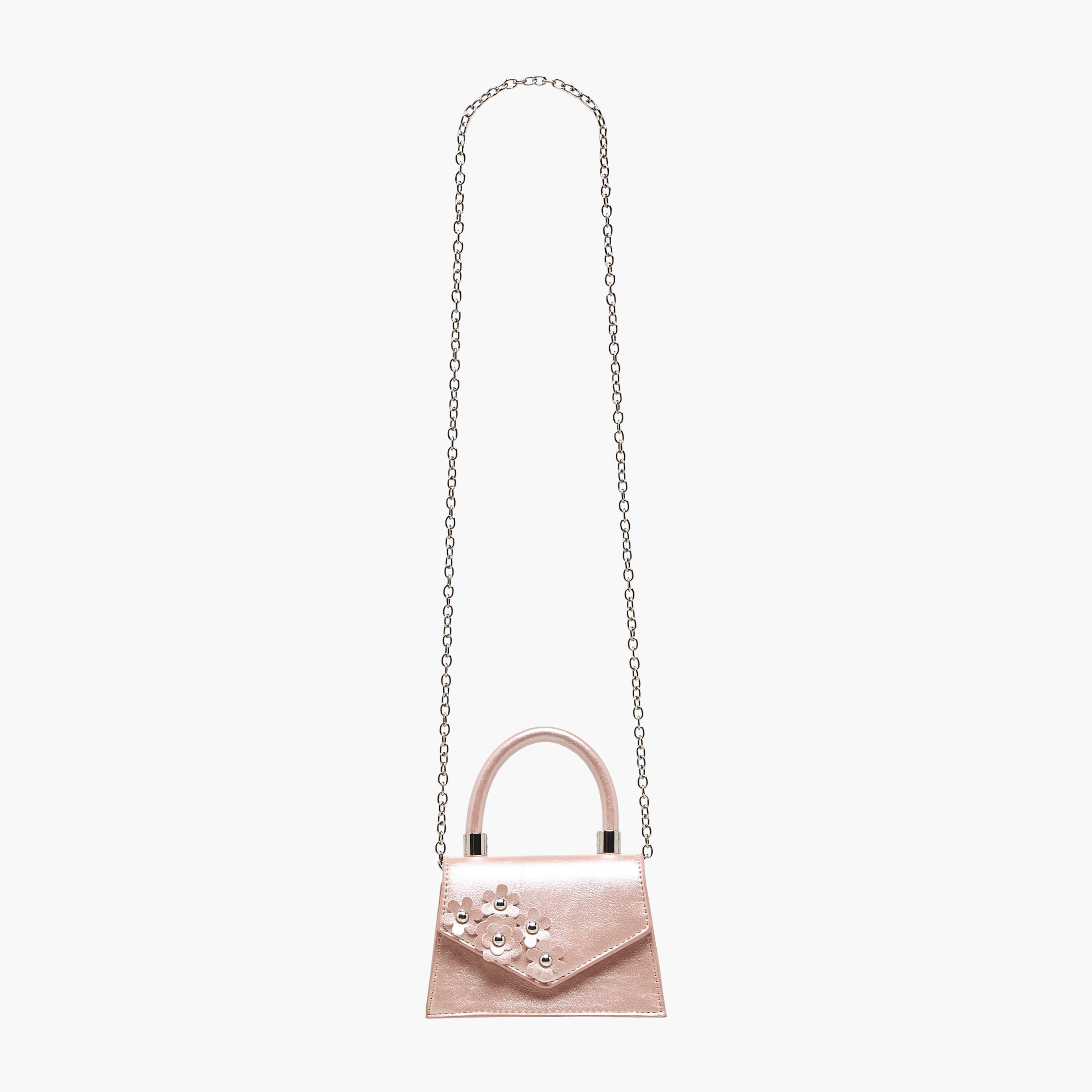 شنطة كروس بودي بحزام سلسلة وزينة زهور من فلورا بيلا-girls-accessories-bags-image-3