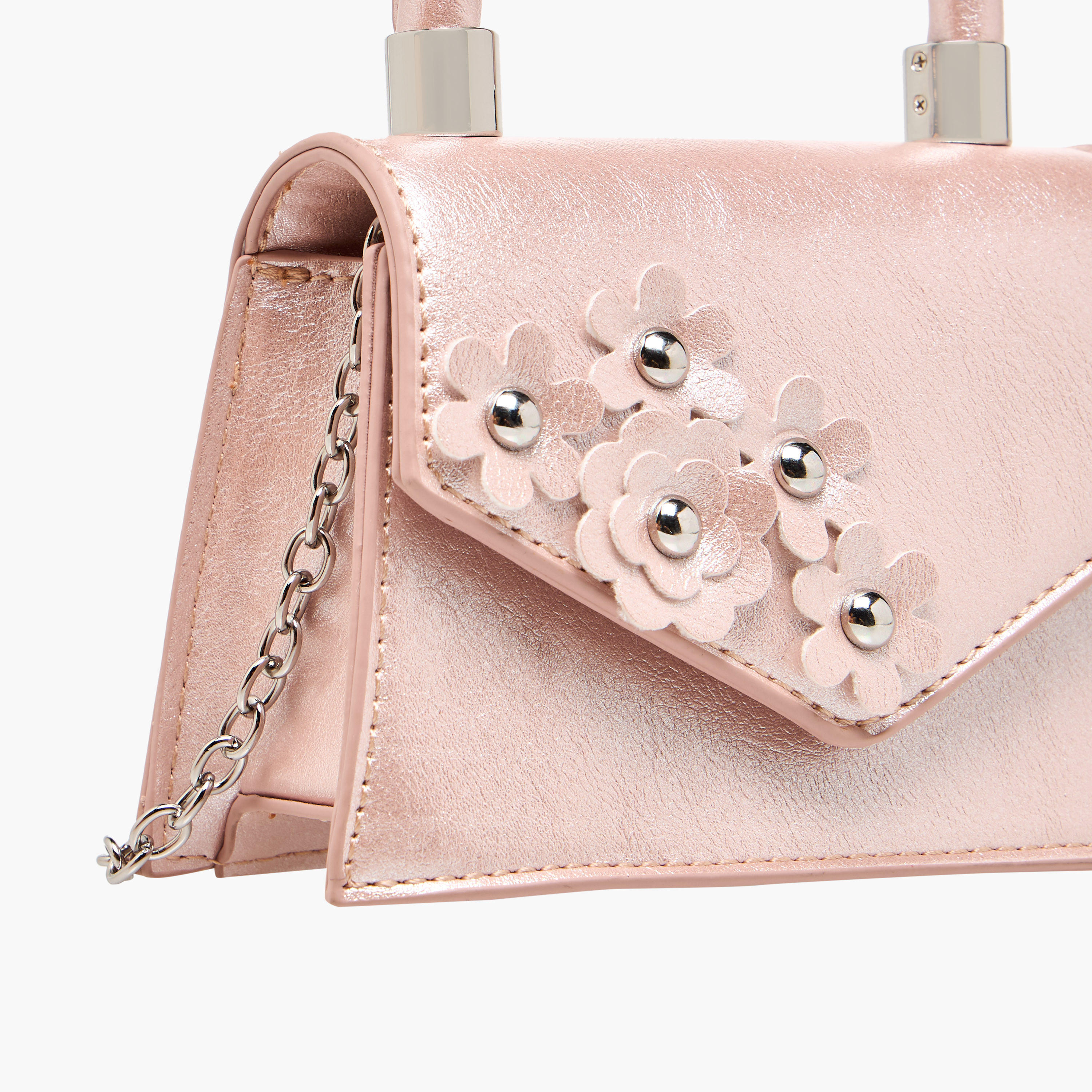 شنطة كروس بودي بحزام سلسلة وزينة زهور من فلورا بيلا-girls-accessories-bags-image-5