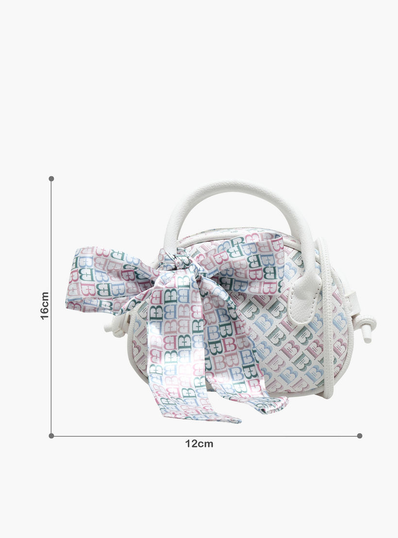 Flora Bella Monogram Print Crossbody Bag with Double Handle-girls-accessories-bags-image-2