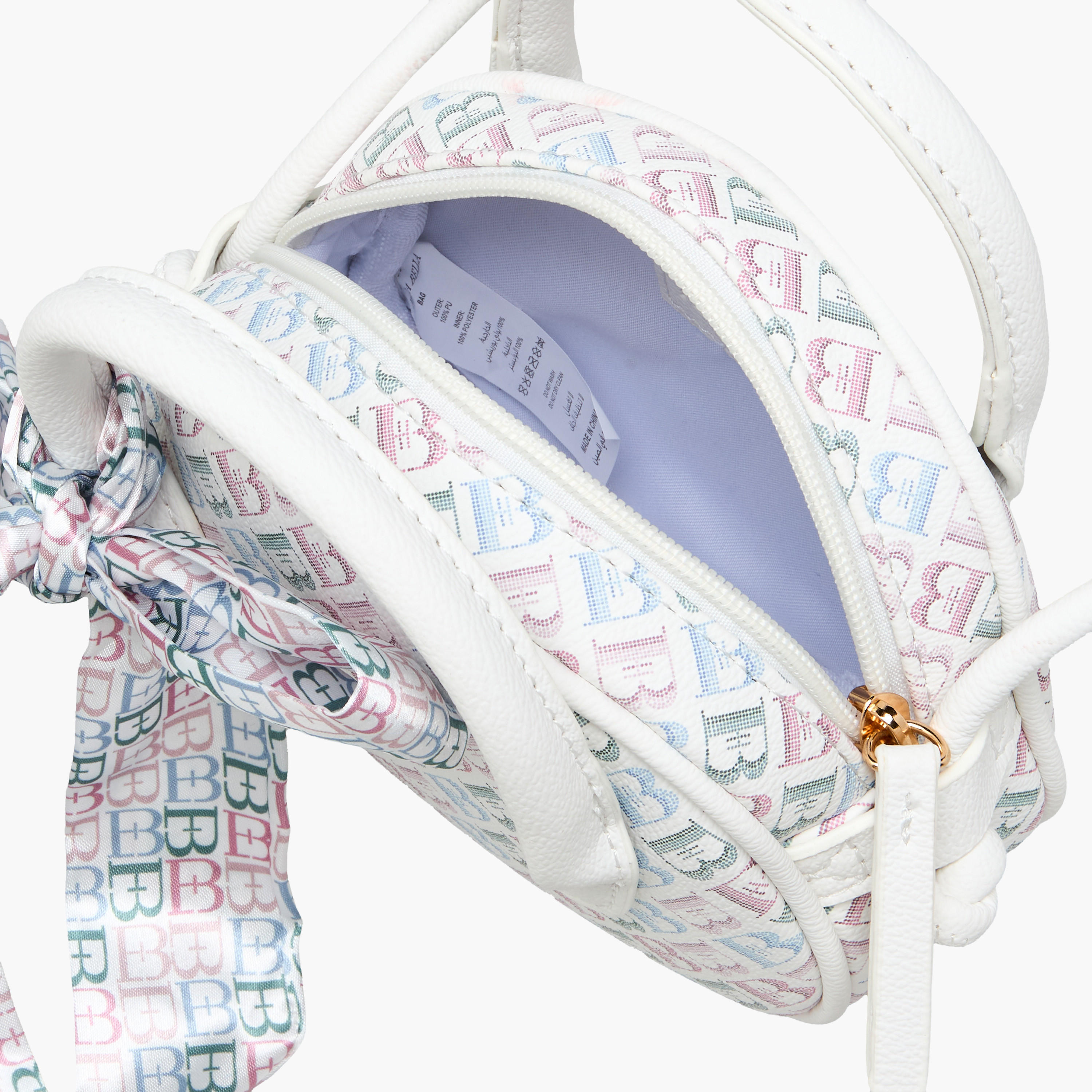 Flora Bella Monogram Print Crossbody Bag with Double Handle-girls-accessories-bags-image-8